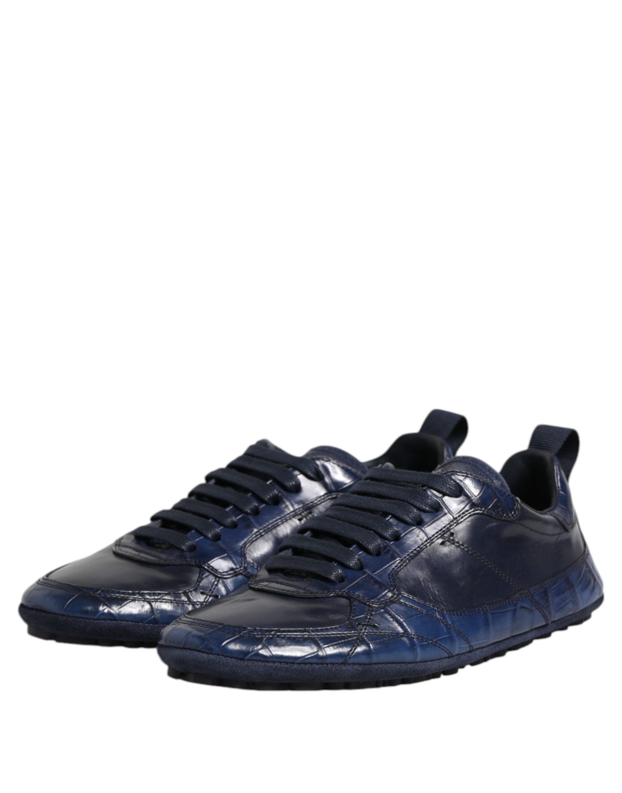 Dark Leather Low Top Men Sneakers Men's Shoes - Dolce & Gabbana - Modalova