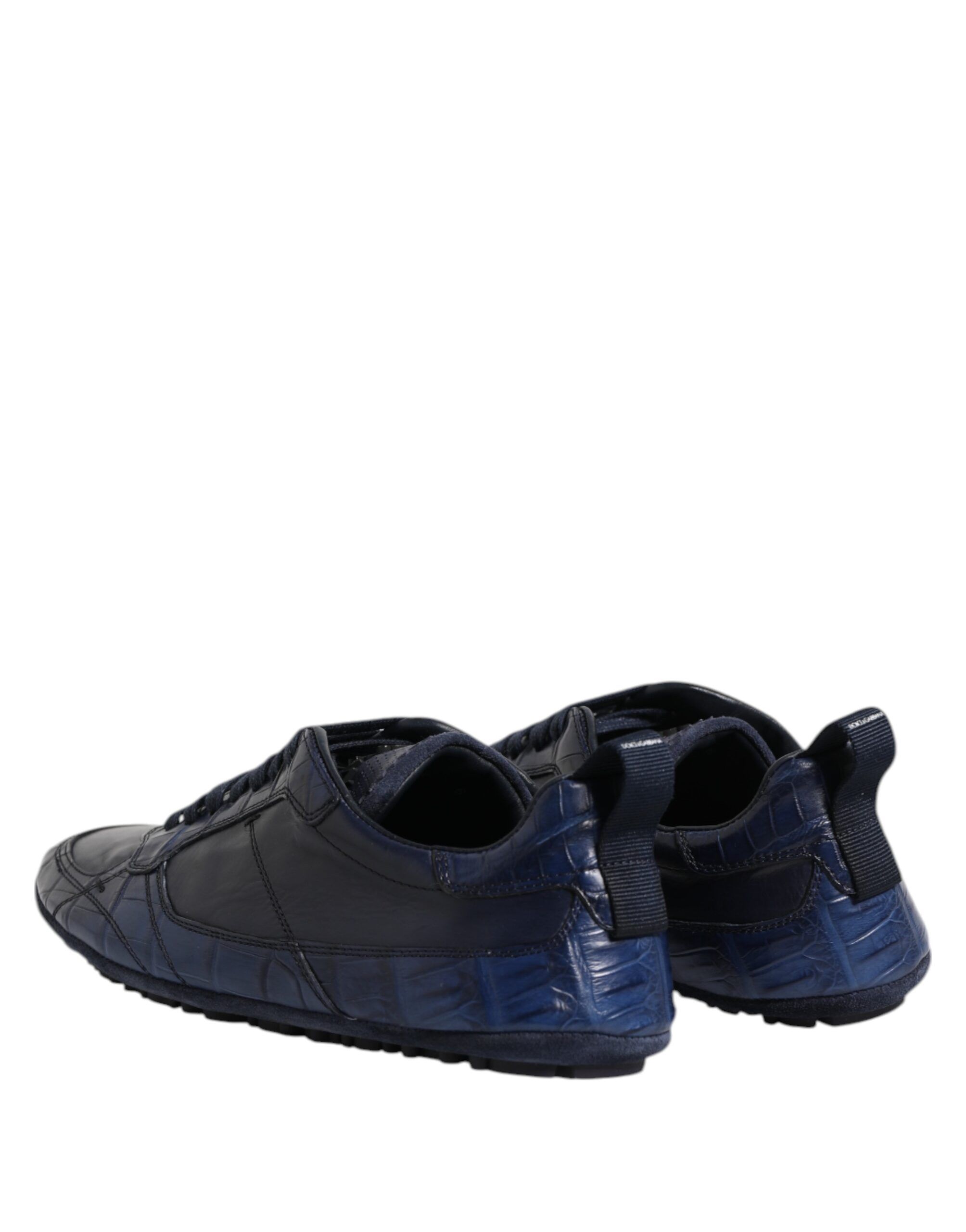 Dark Leather Low Top Men Sneakers Men's Shoes - Dolce & Gabbana - Modalova