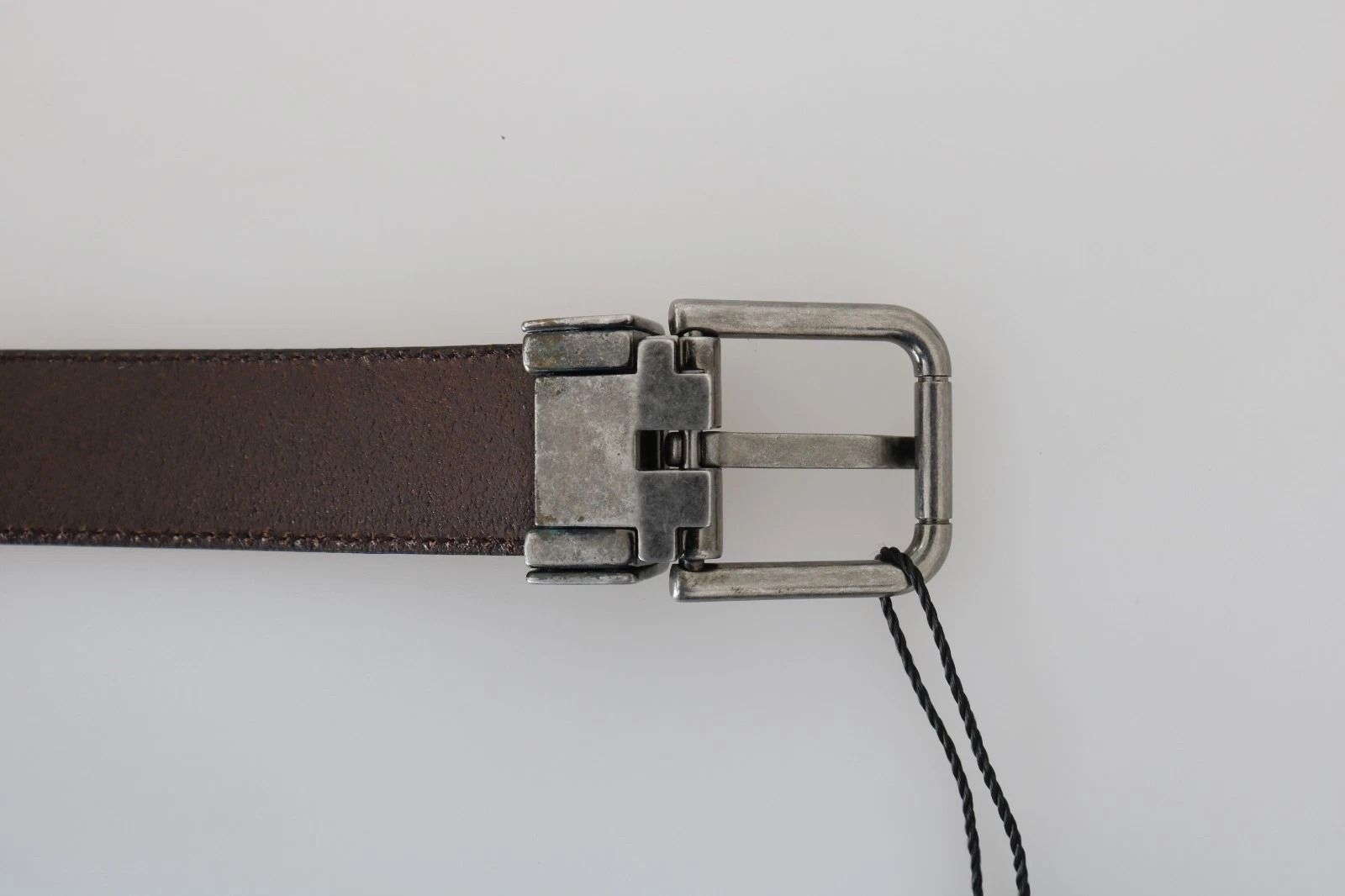 Blue Perforated Leather Buckle Men's Belt - Dolce & Gabbana - Modalova