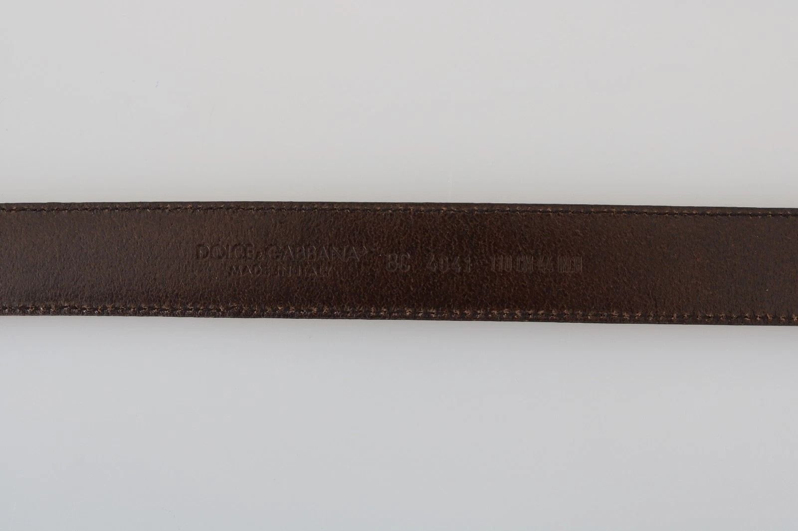 Blue Perforated Leather Buckle Men's Belt - Dolce & Gabbana - Modalova