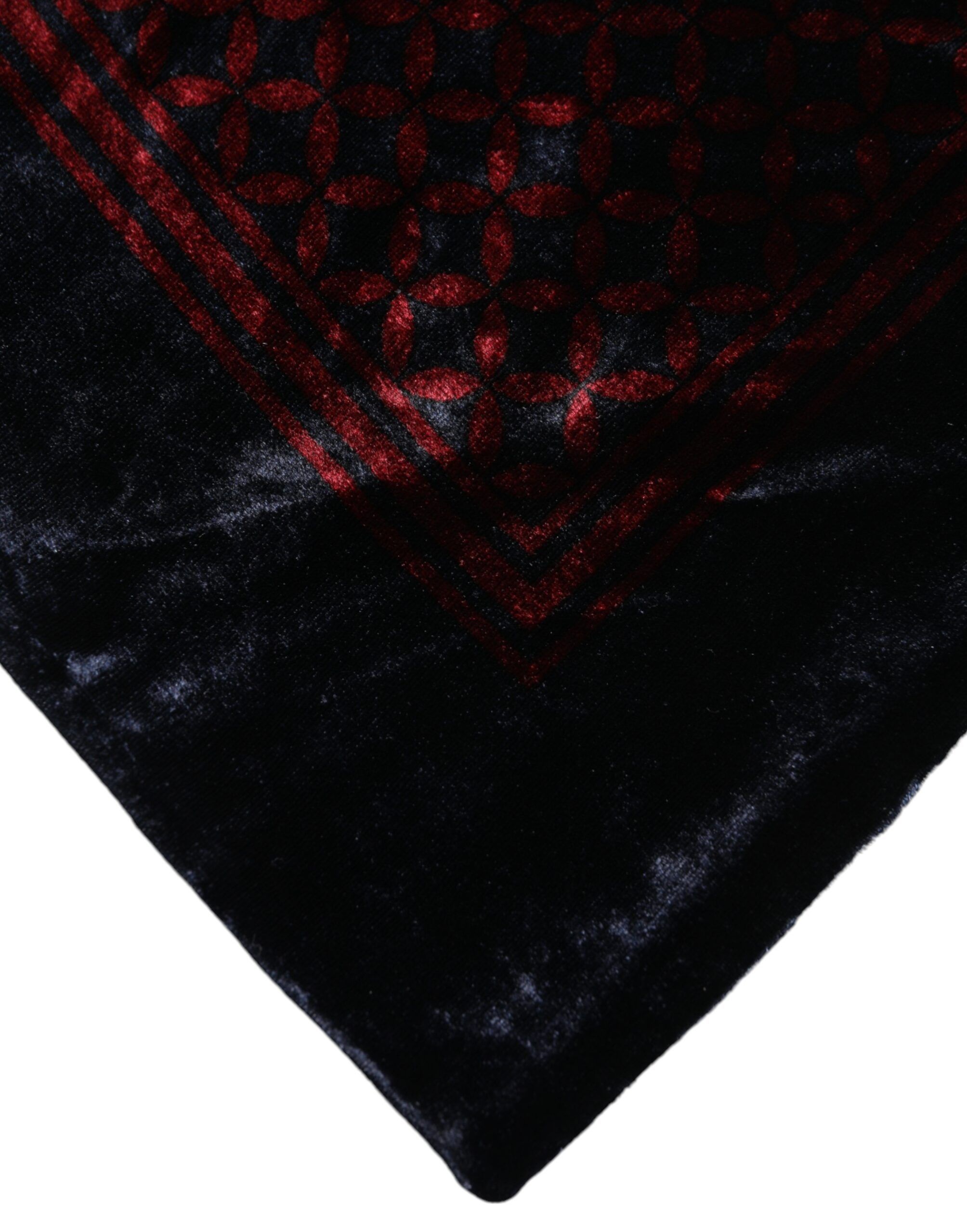 Black Red Viscose Square Men Foulard Men's Scarf - Dolce & Gabbana - Modalova
