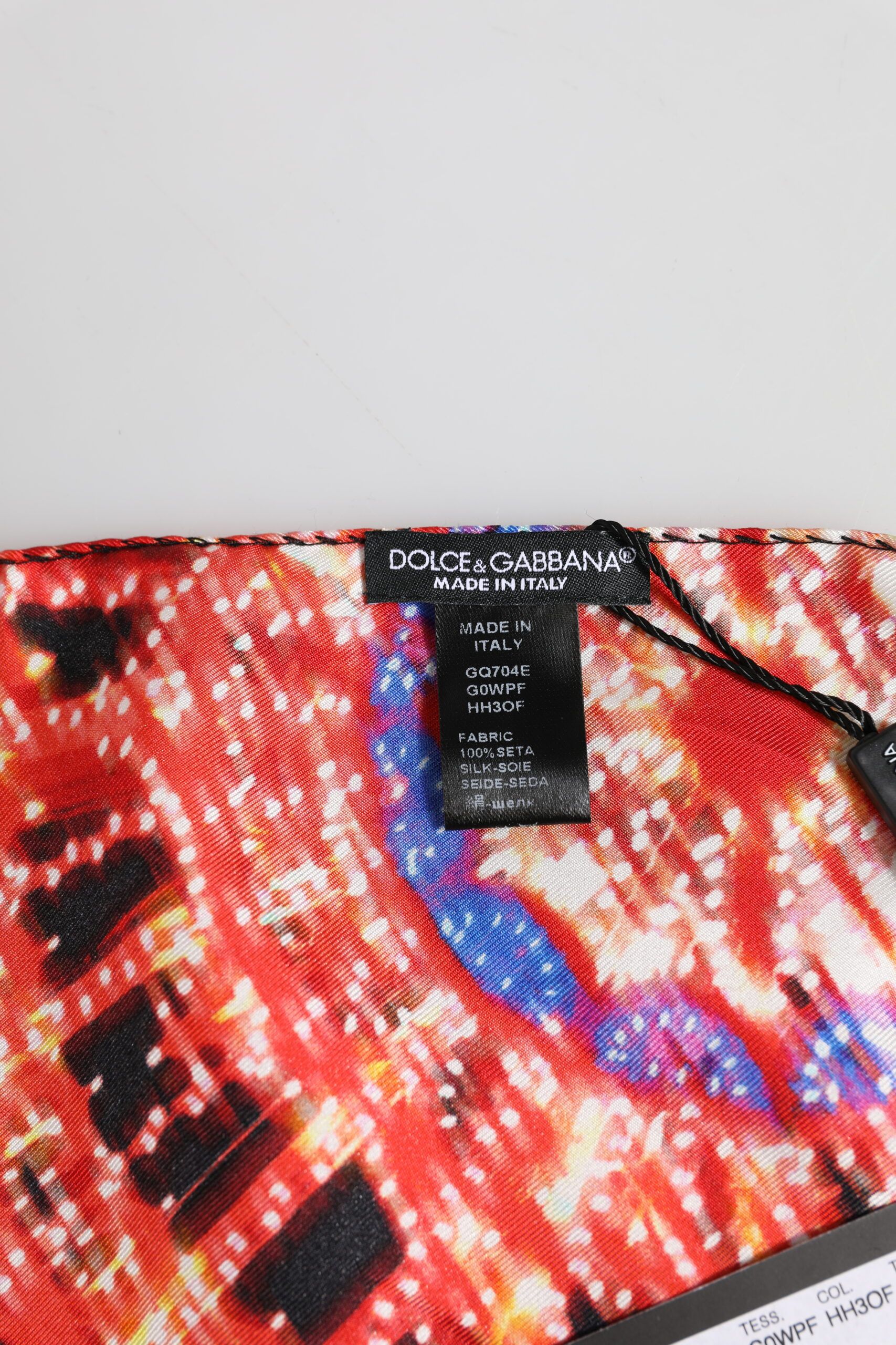 Black Print Square Foulard Men's Scarf (Pre-Owned) - Dolce & Gabbana - Modalova