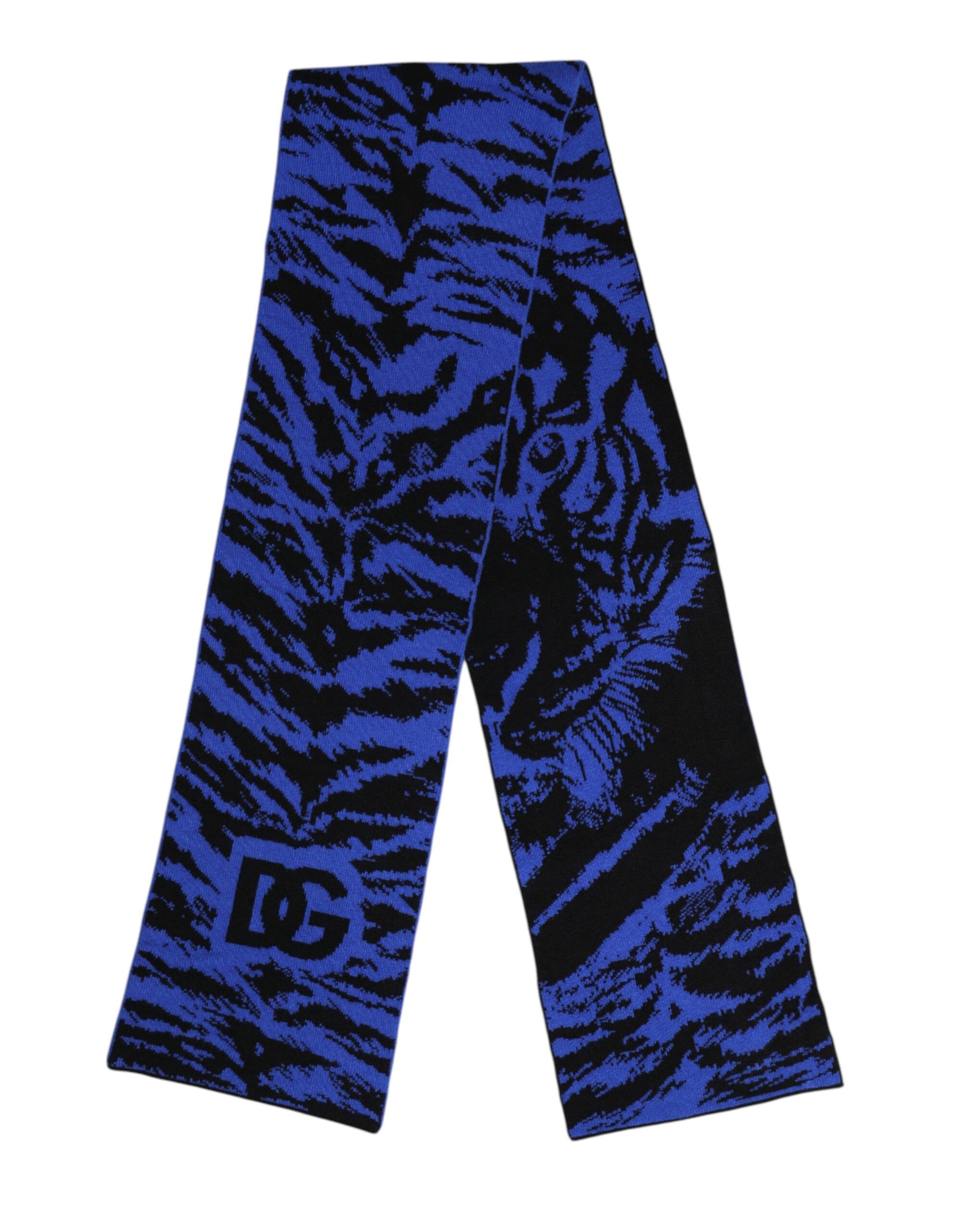 Blue Black Logo Neck Warmer Wrap Shawl Men's Scarf - Dolce & Gabbana - Modalova
