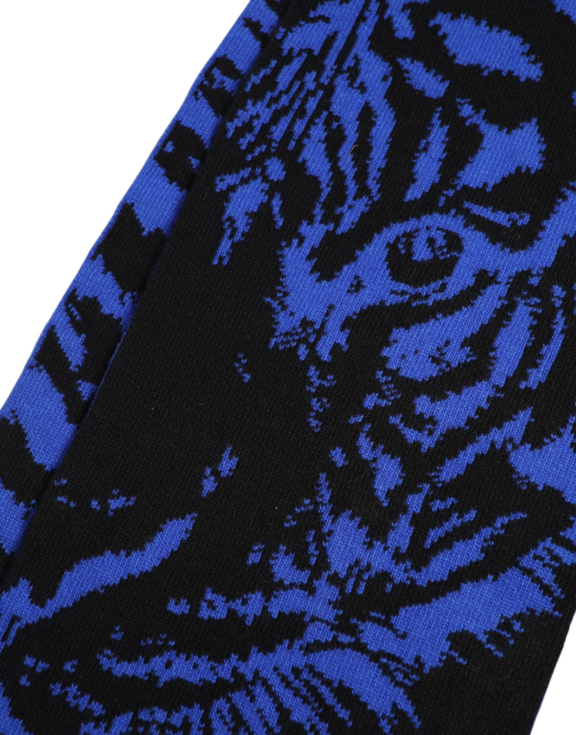 Blue Black Logo Neck Warmer Wrap Shawl Men's Scarf - Dolce & Gabbana - Modalova
