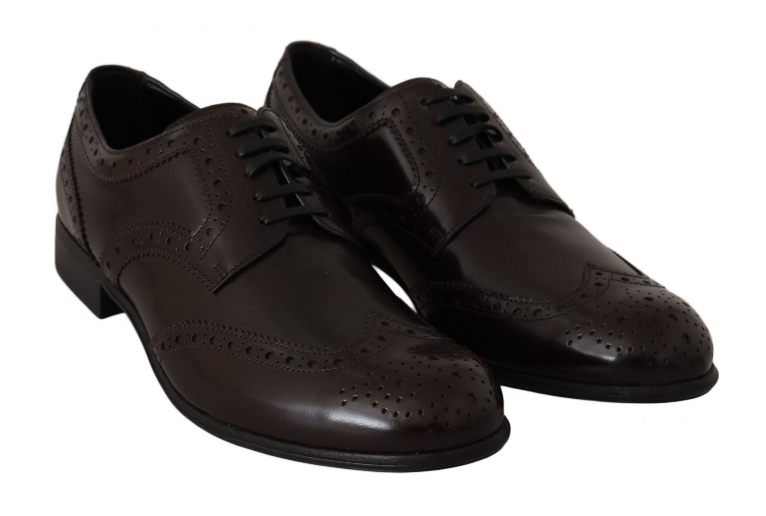 Leather Broques Oxford Wingtip Women's Shoes - Dolce & Gabbana - Modalova