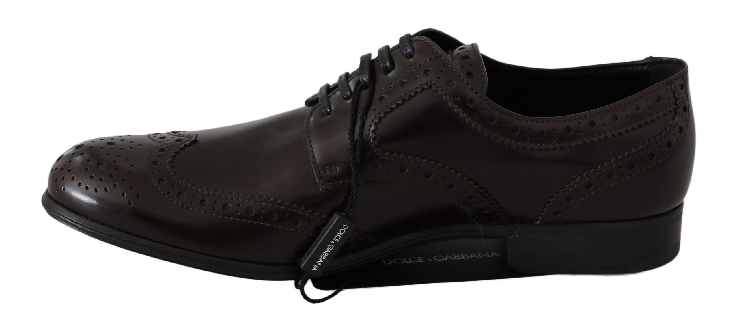 Leather Broques Oxford Wingtip Women's Shoes - Dolce & Gabbana - Modalova