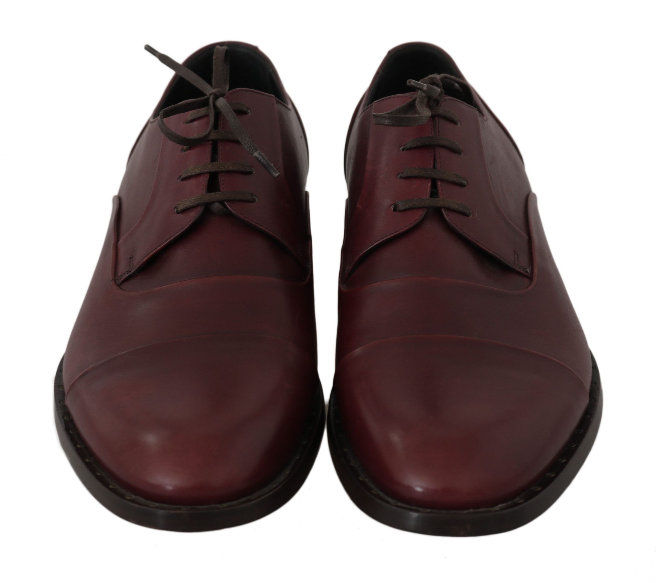 Red Leather Derby Formal Men's Shoes - Dolce & Gabbana - Modalova