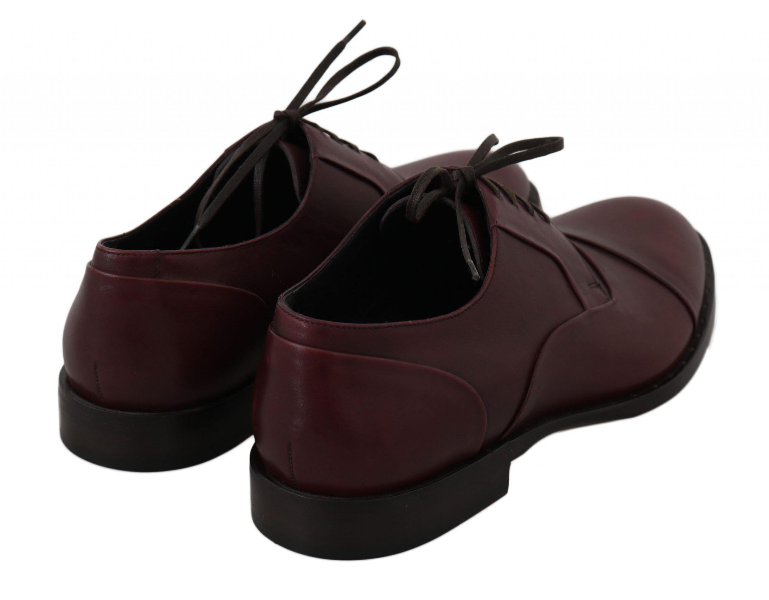 Red Leather Derby Formal Men's Shoes - Dolce & Gabbana - Modalova