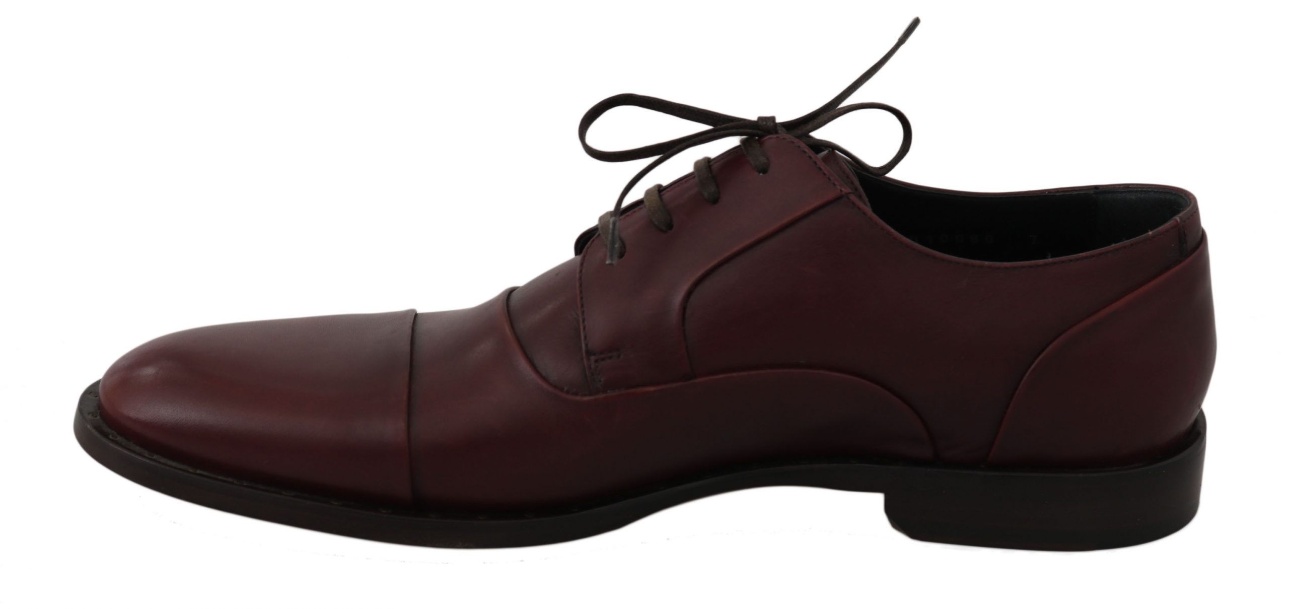 Red Leather Derby Formal Men's Shoes - Dolce & Gabbana - Modalova