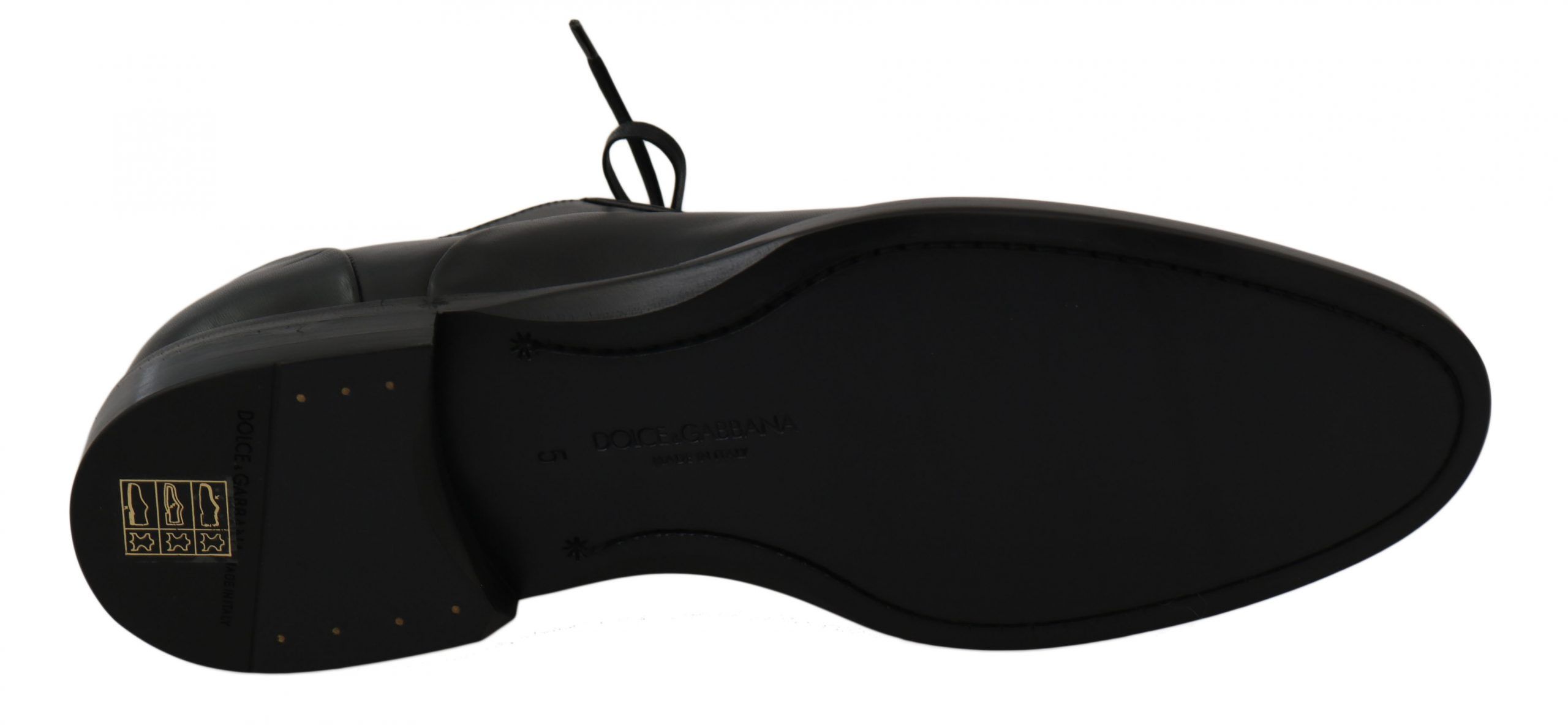 Leather Derby Formal Men's Shoes - Dolce & Gabbana - Modalova
