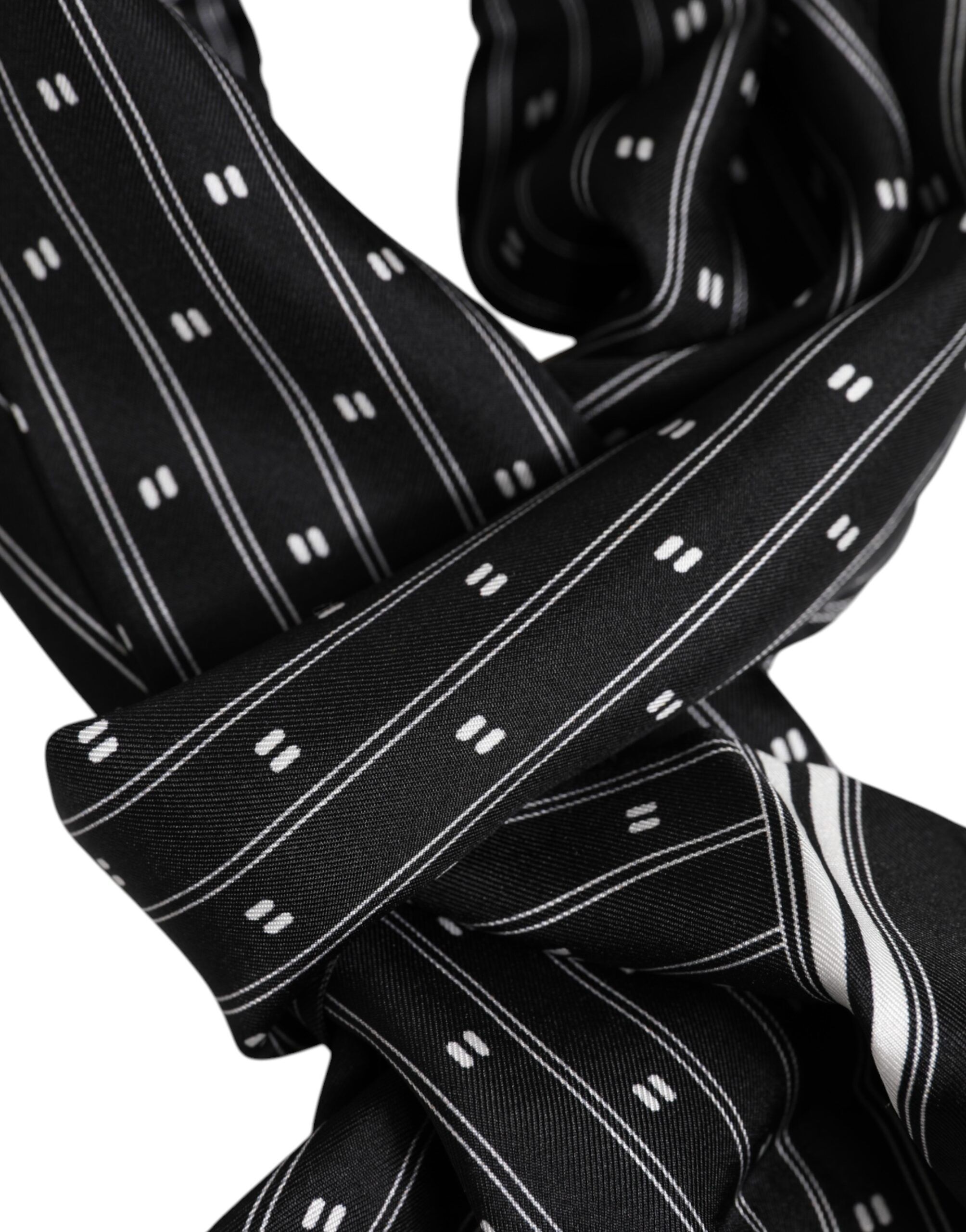 Black Silk Daisy Chiffon Long Stole Women's Scarf - Dolce & Gabbana - Modalova