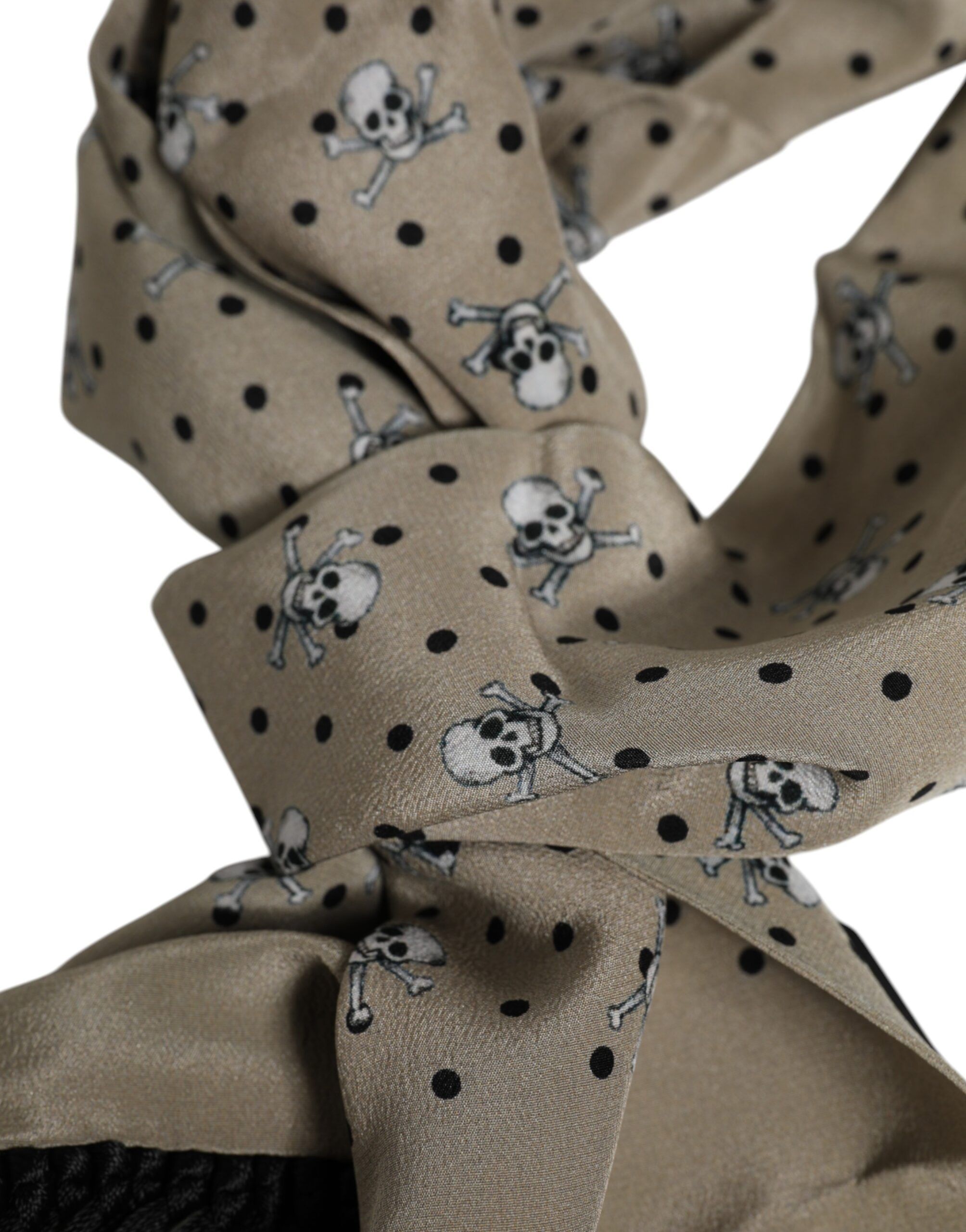 Skulls Silk Fringes Men Foulard Men's Scarf - Dolce & Gabbana - Modalova