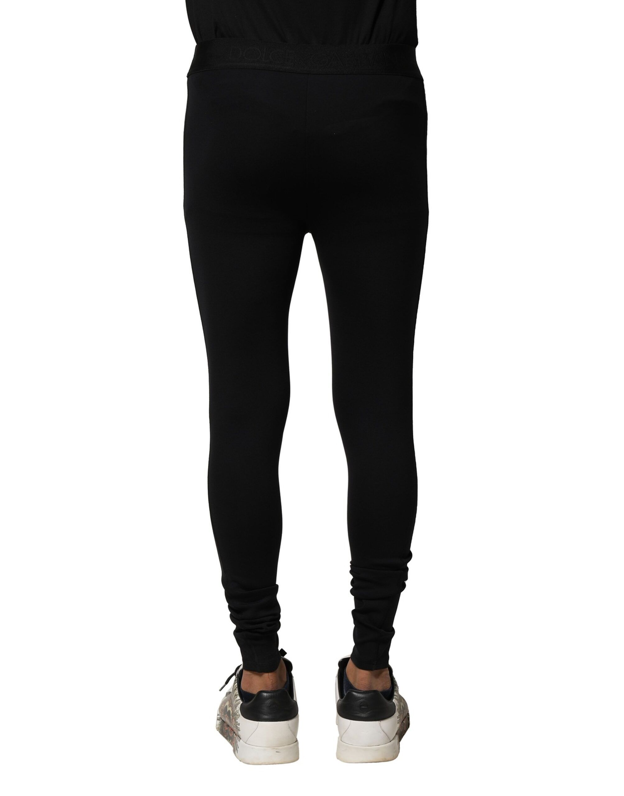 Nylon Elastic Logo Men Leggings Men's Pants - Dolce & Gabbana - Modalova