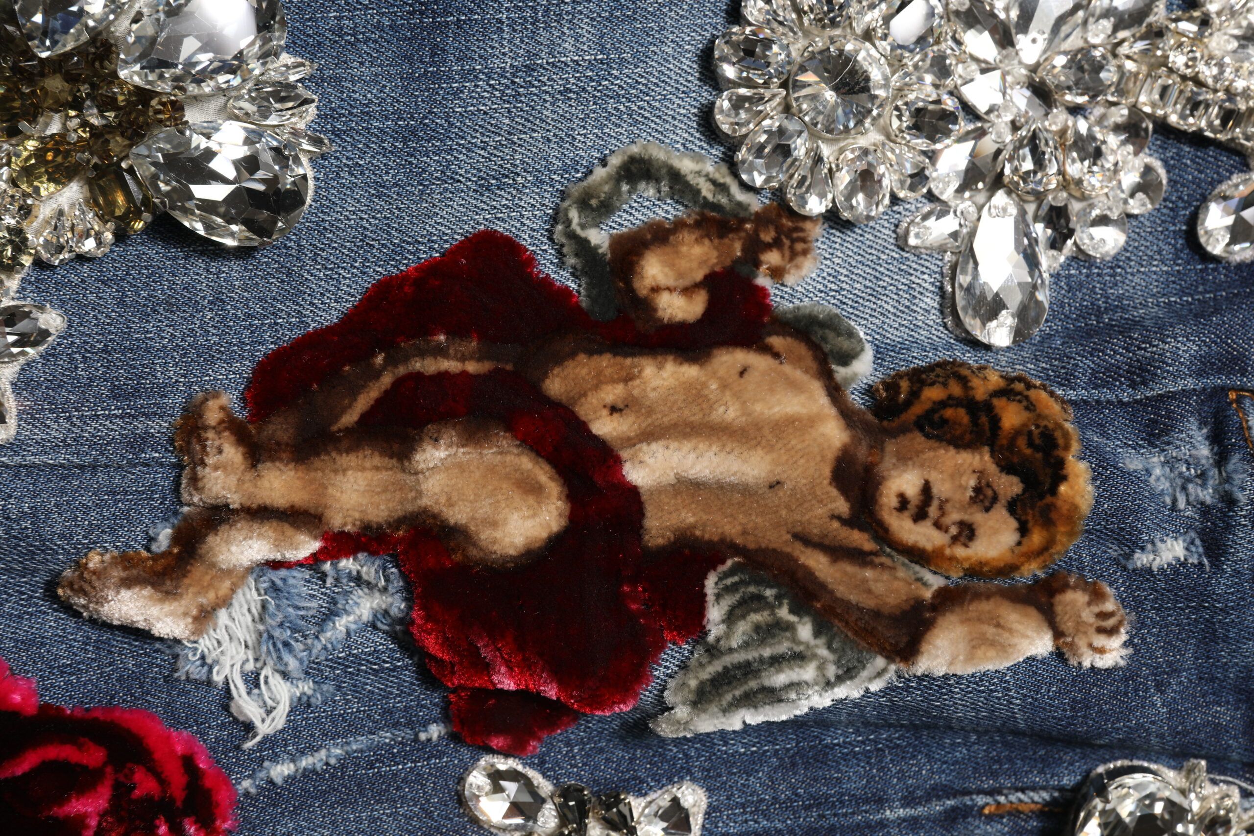 Cotton Rhinestone Embellish Denim Men's Jeans - Dolce & Gabbana - Modalova