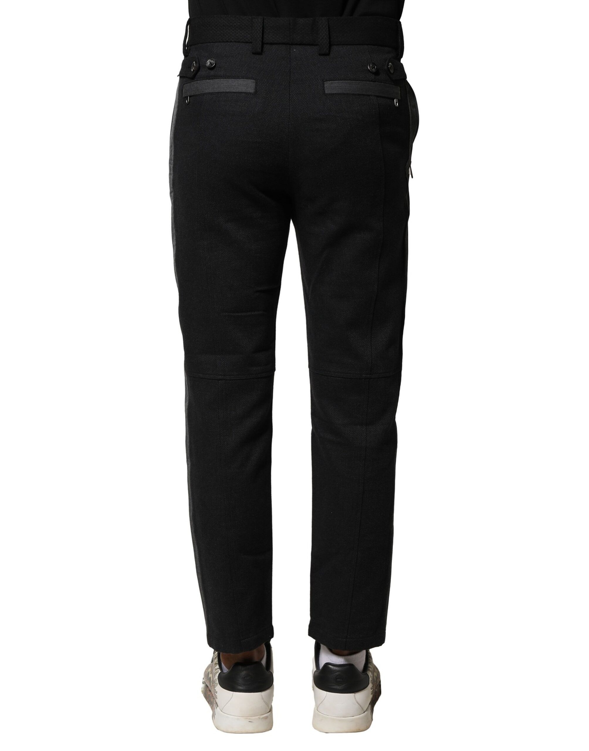 Gray Cotton Tapered Men Men's Pants - Dolce & Gabbana - Modalova