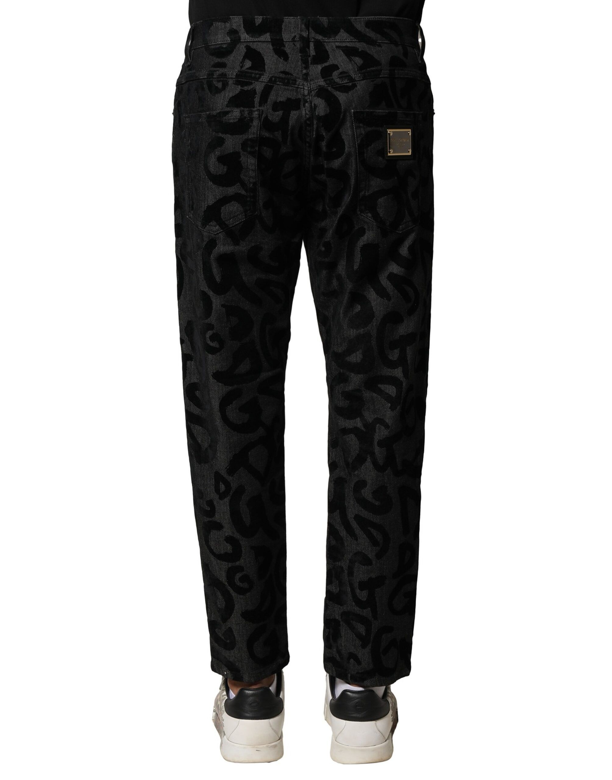Cotton DG Logo Straight Men Denim Men's Jeans - Dolce & Gabbana - Modalova