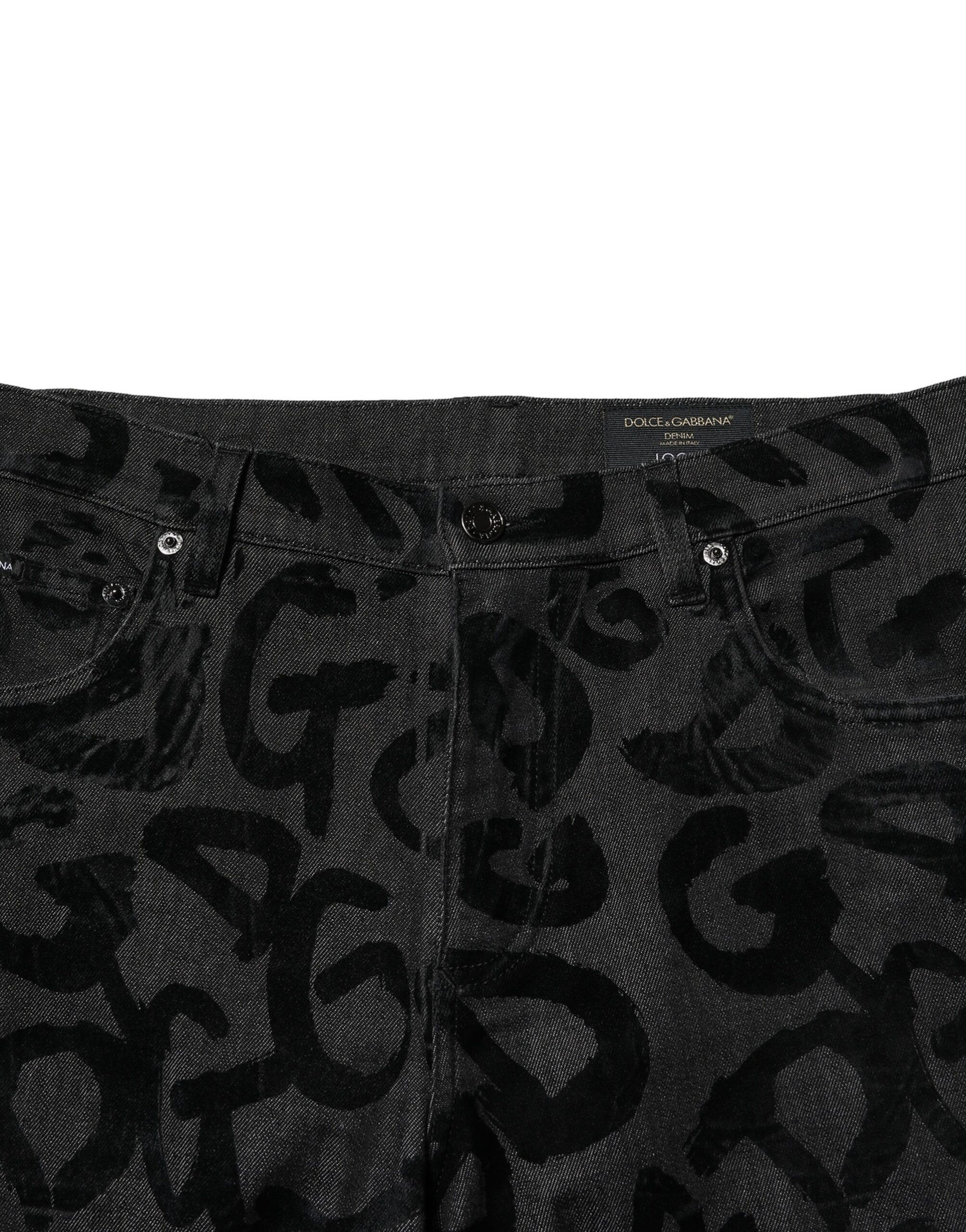 Cotton DG Logo Straight Men Denim Men's Jeans - Dolce & Gabbana - Modalova