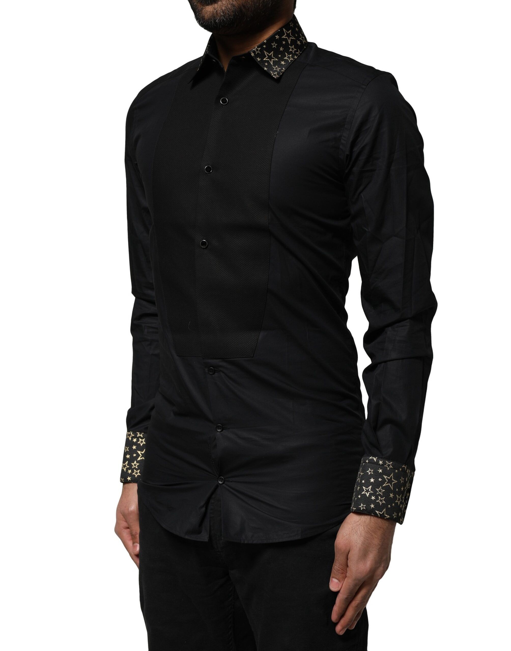 Cotton GOLD Long Sleeves Dress Men's Shirt (Pre-Owned) - Dolce & Gabbana - Modalova