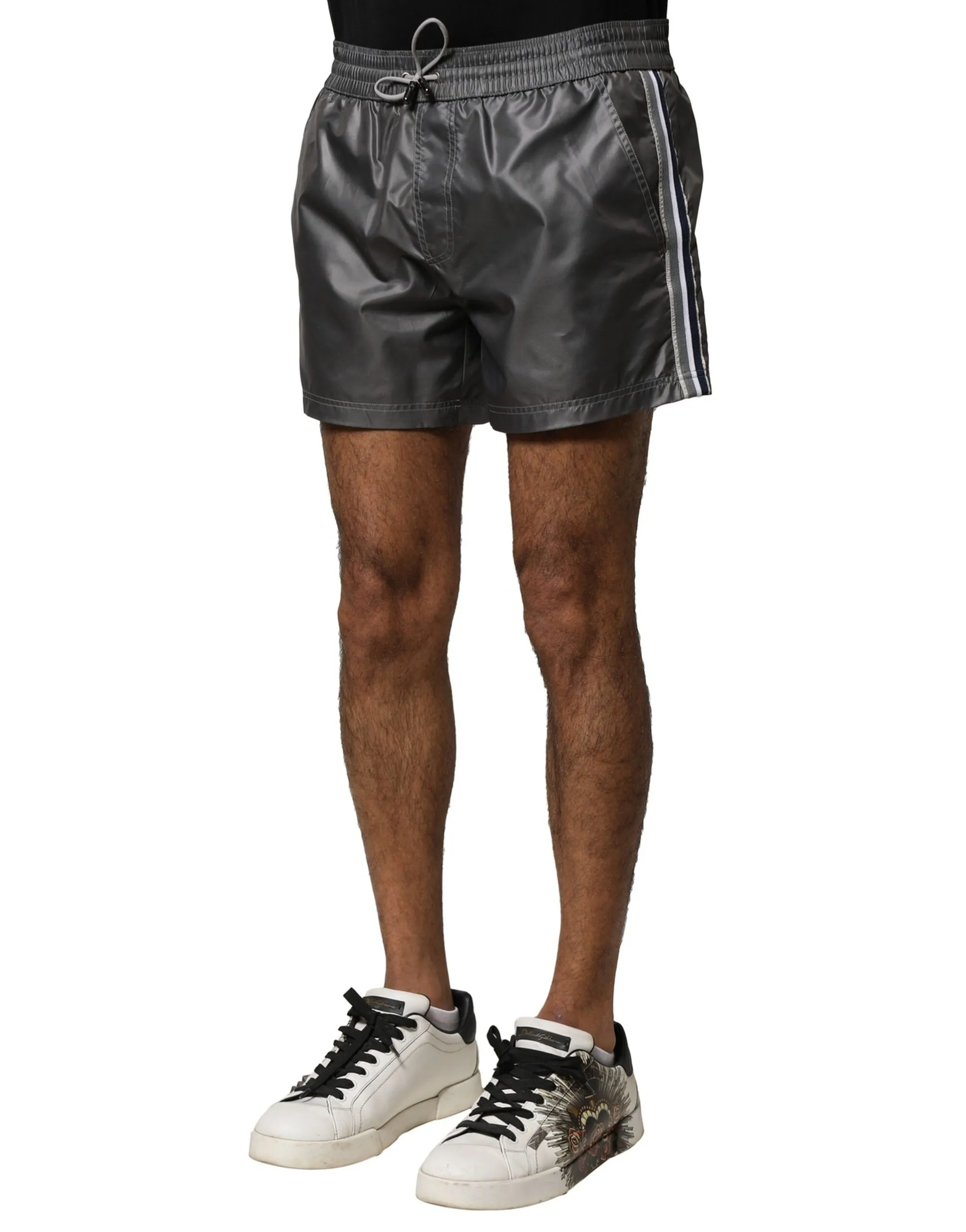 Polyester Mid Waist Casual Bermuda Men's Shorts - Dolce & Gabbana - Modalova
