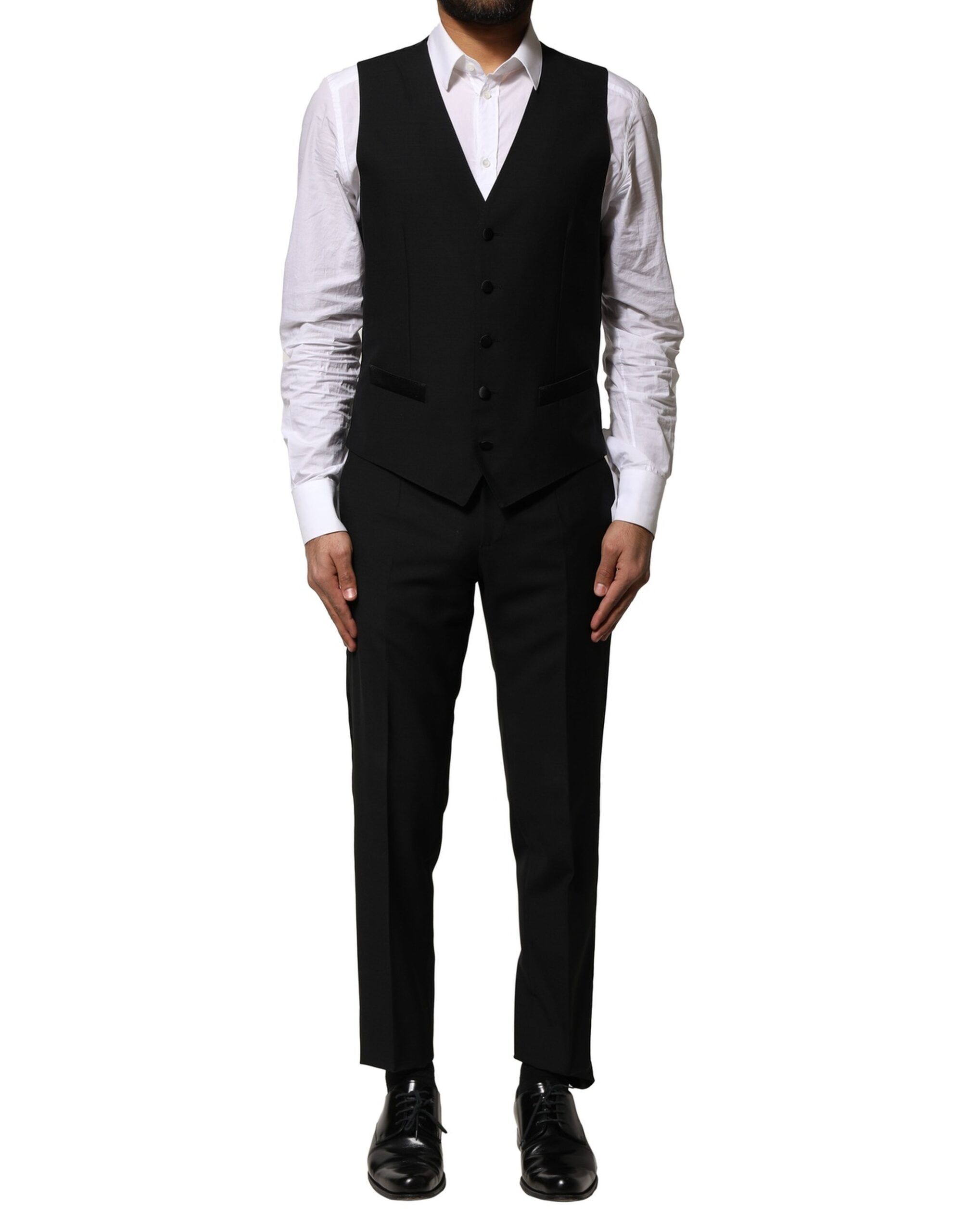 Wool 3 Piece Single Breasted Men's Suit - Dolce & Gabbana - Modalova