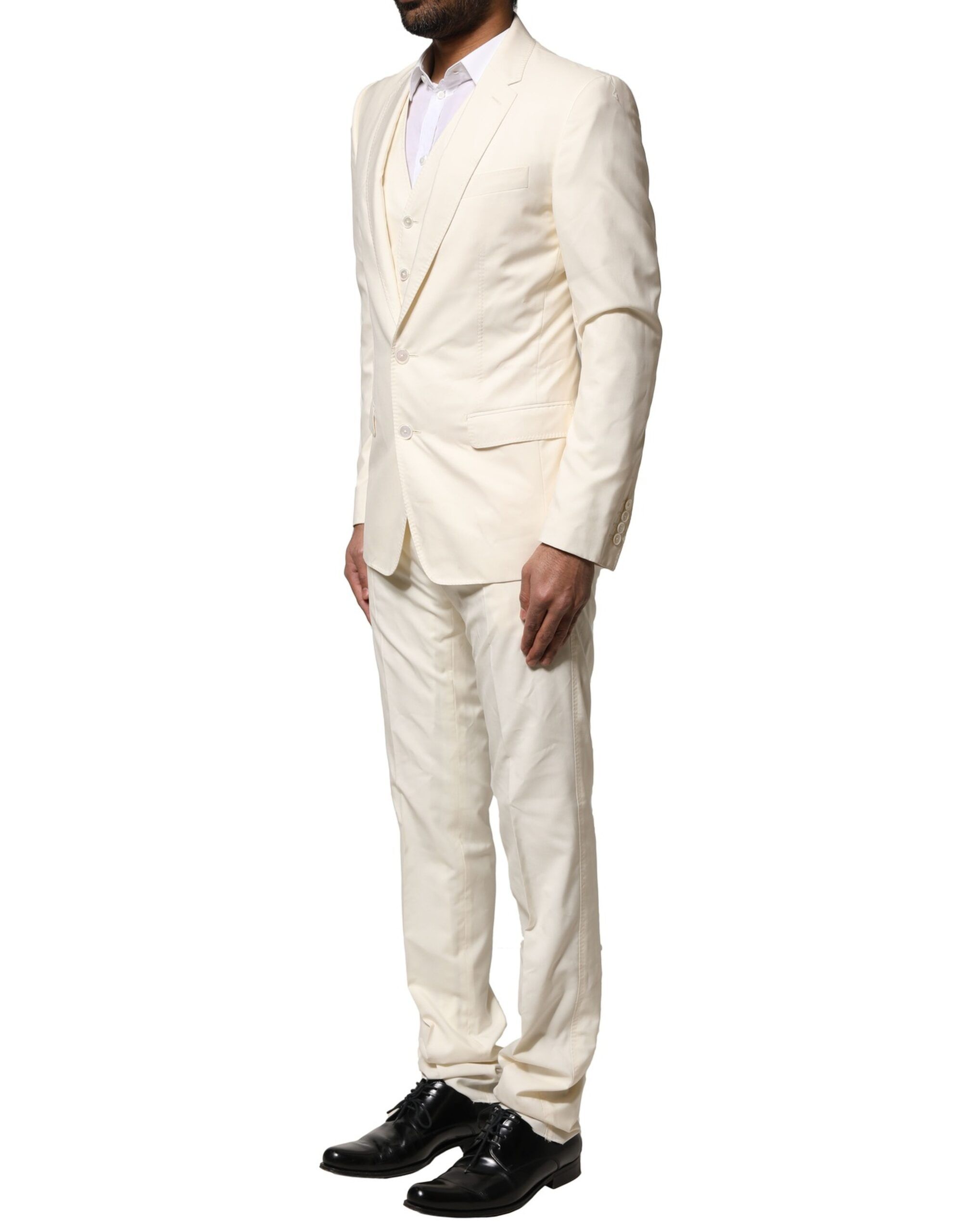 Ivory Wool 3 Piece Single Breasted Men's Suit (Pre-Owned) - Dolce & Gabbana - Modalova
