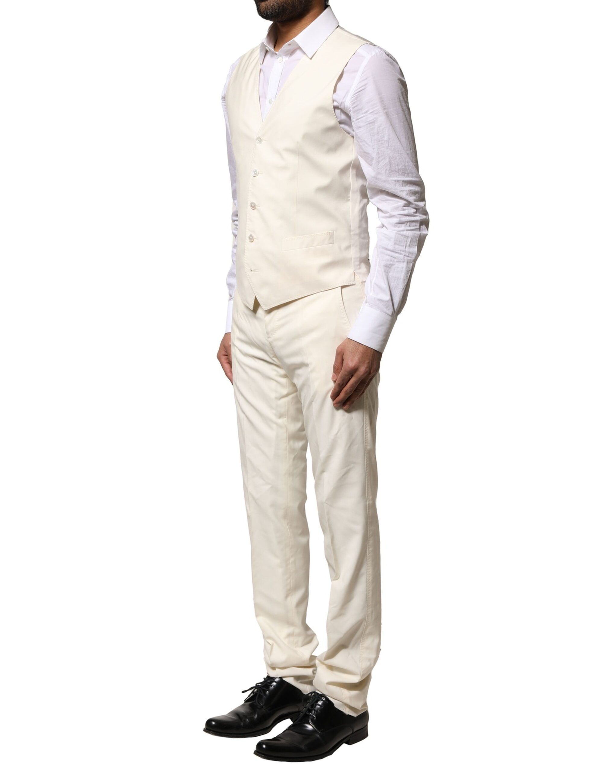 Ivory Wool 3 Piece Single Breasted Men's Suit (Pre-Owned) - Dolce & Gabbana - Modalova