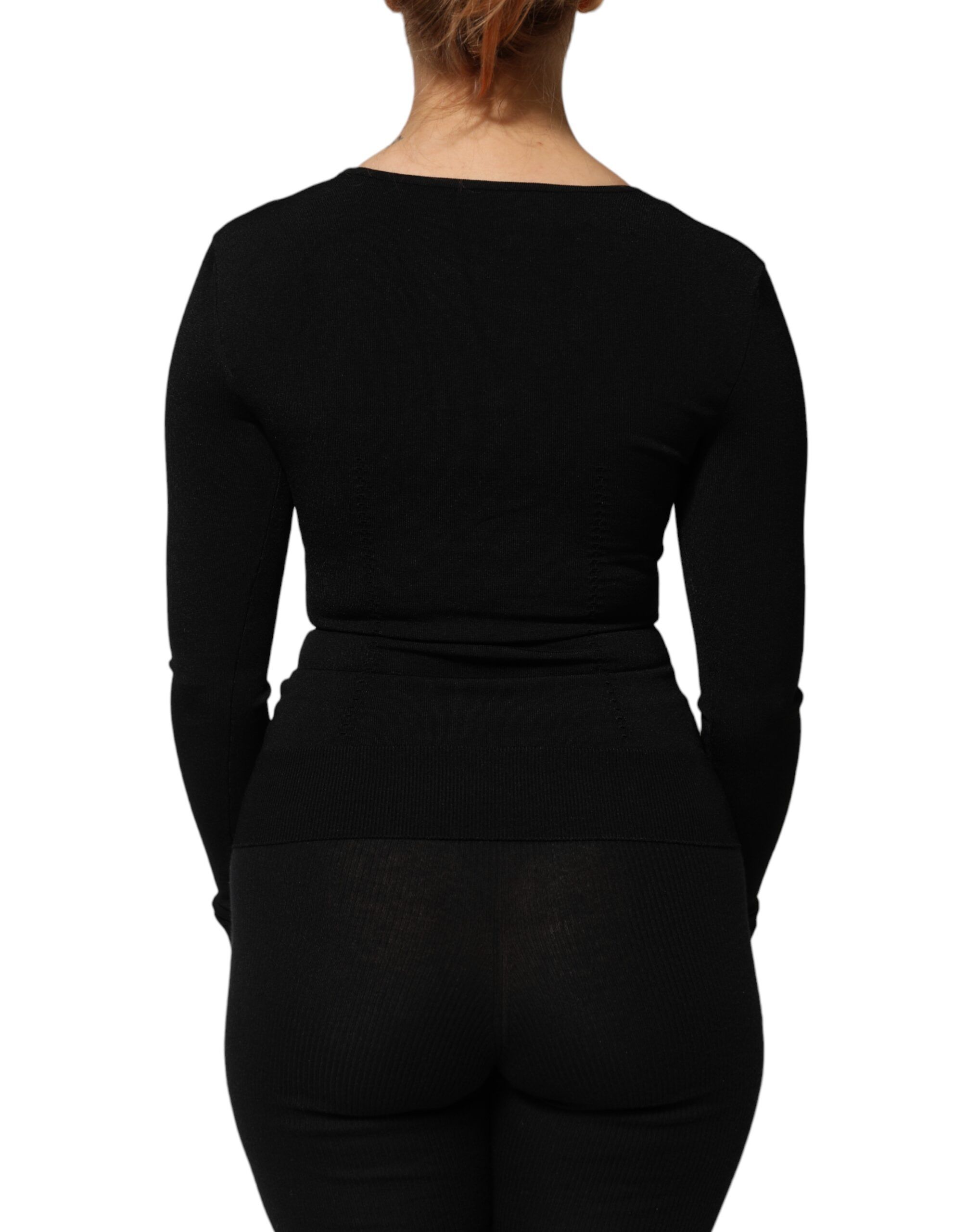 Square Neck Long Sleeves Pullover Women's Top - Dolce & Gabbana - Modalova