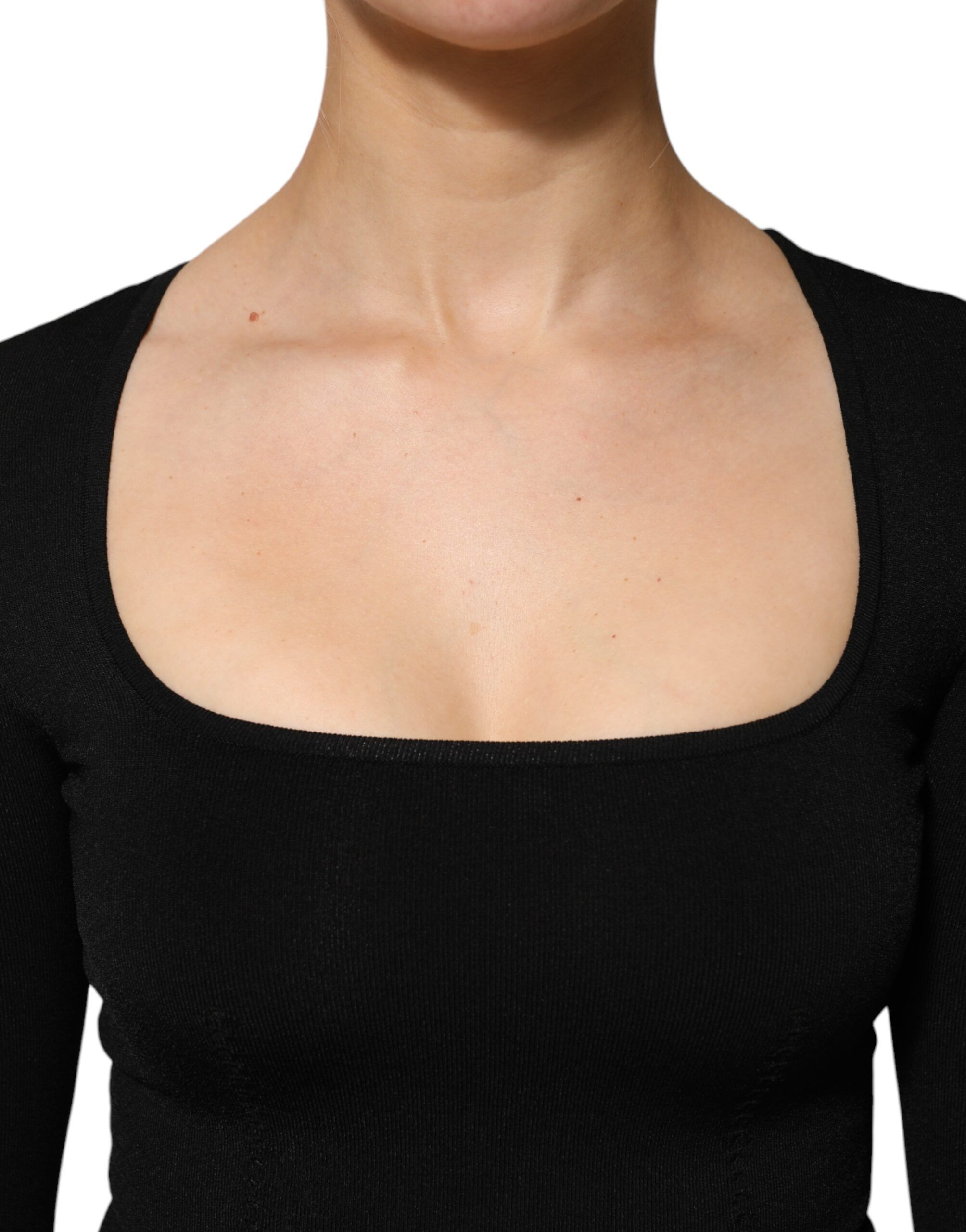 Square Neck Long Sleeves Pullover Women's Top - Dolce & Gabbana - Modalova