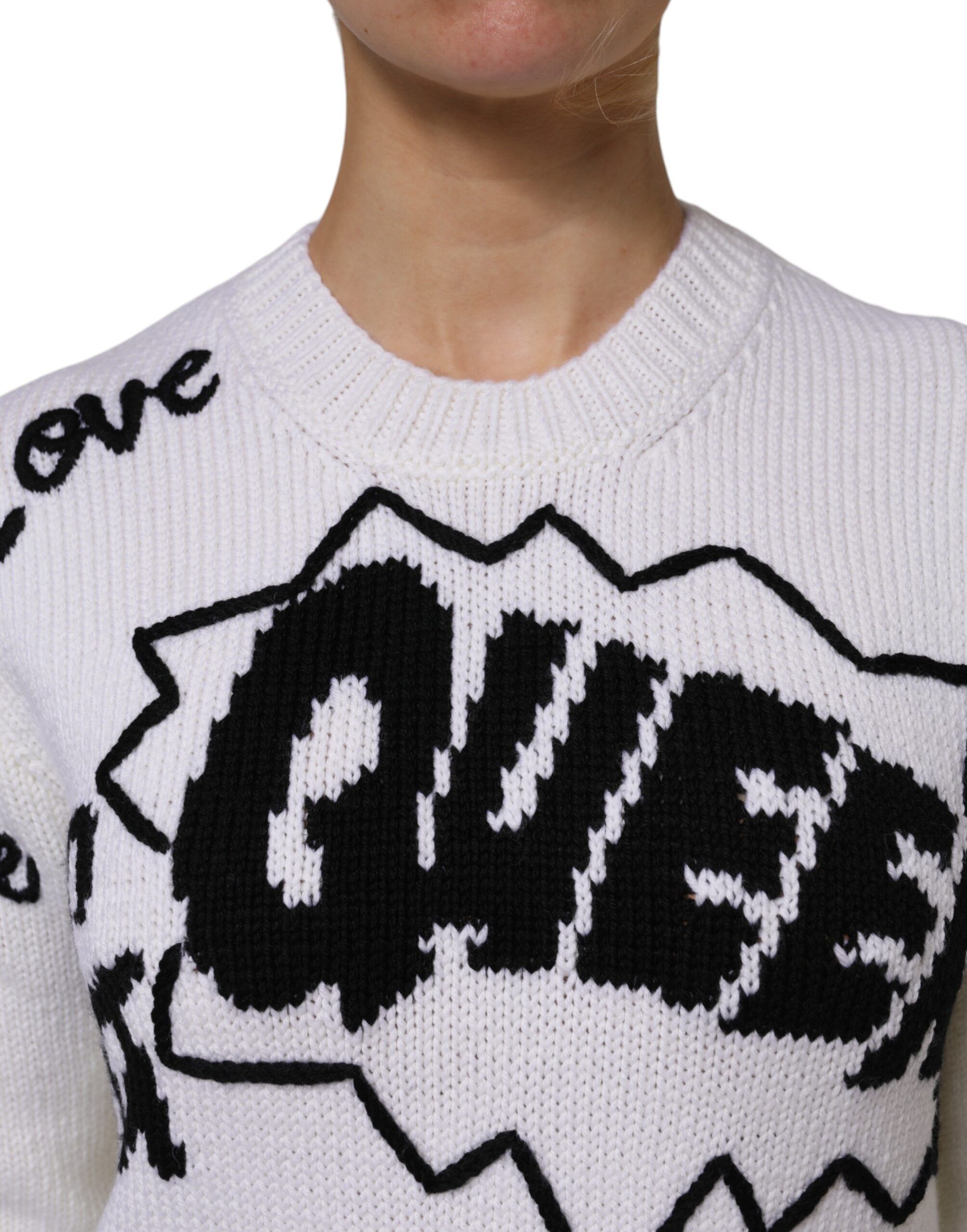 Wool Knit Crew Neck Pullover Women's Sweater (Pre-Owned) - Dolce & Gabbana - Modalova