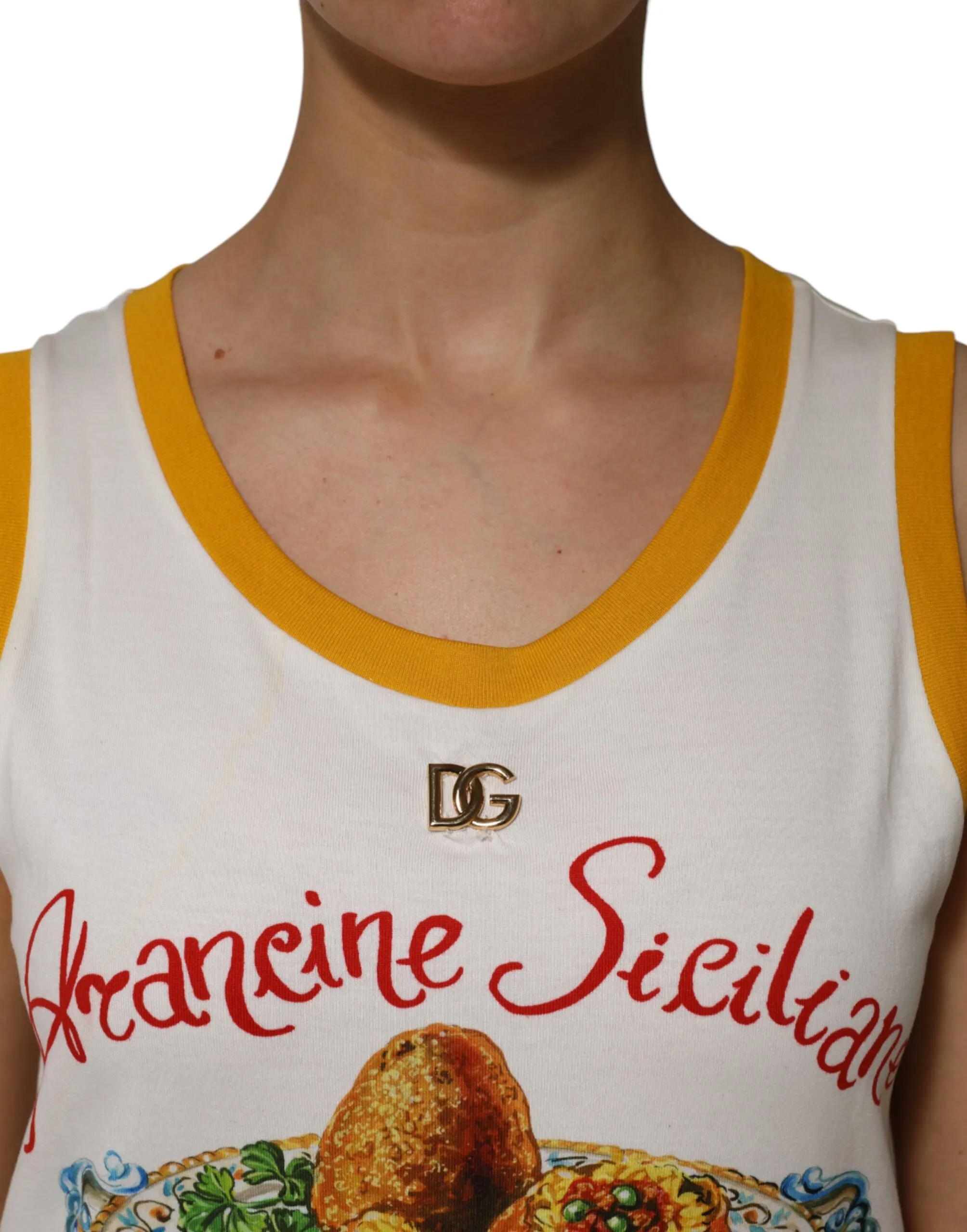 Araneine Siciliane Sleeveless Tank Women's Top (Pre-Owned) - Dolce & Gabbana - Modalova