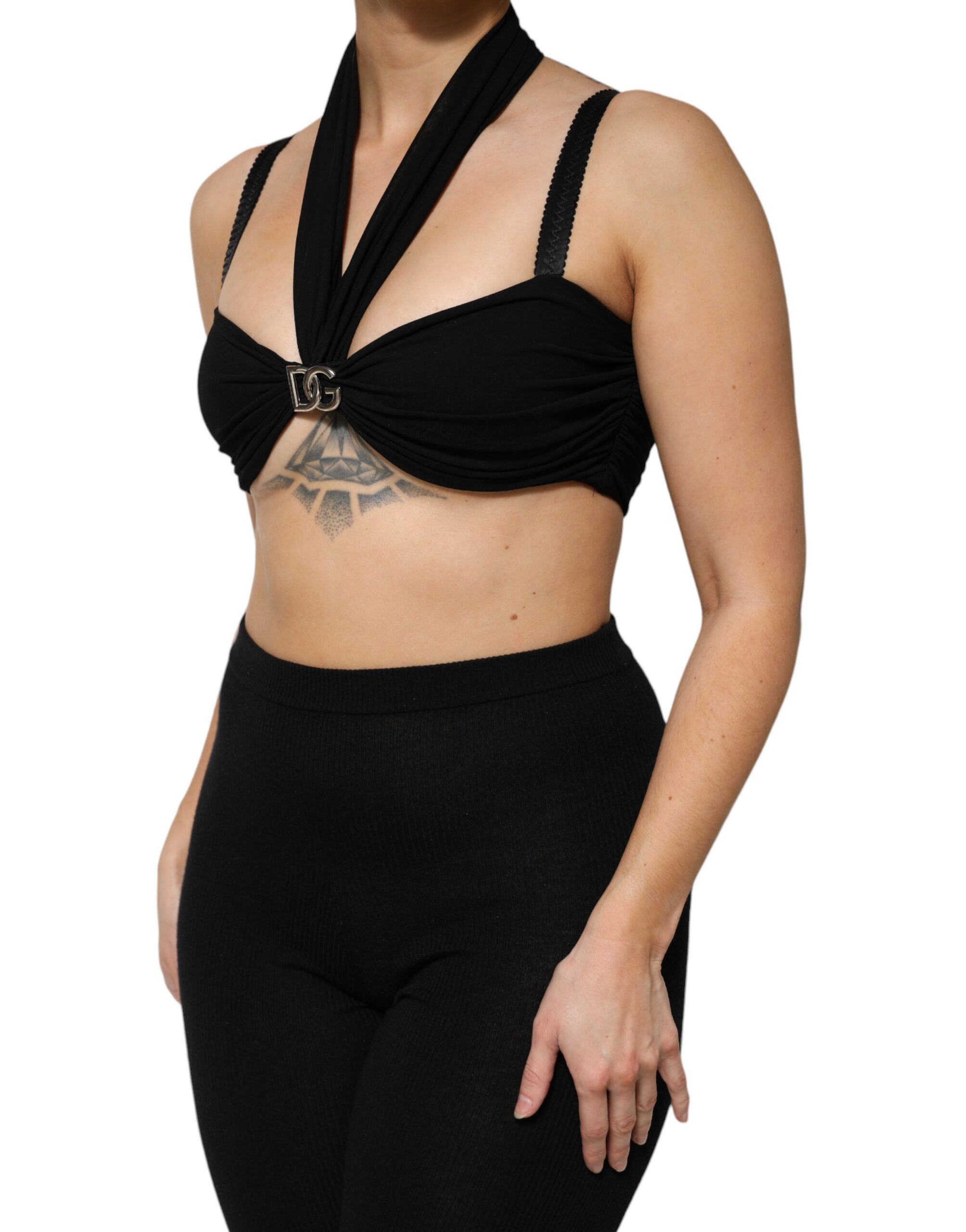 Cropped Viscose Halter Bustier Women's Top - Dolce & Gabbana - Modalova