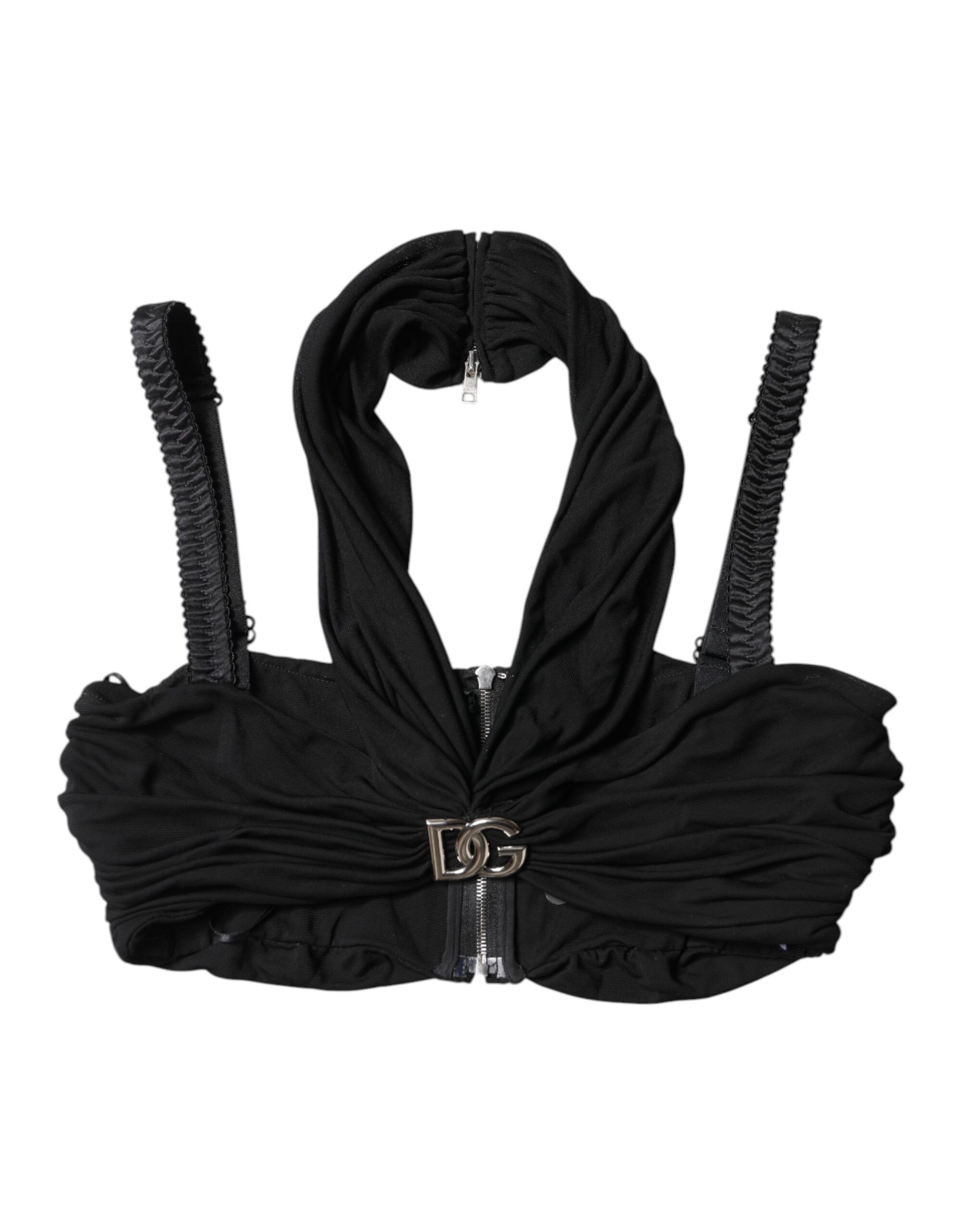 Cropped Viscose Halter Bustier Women's Top - Dolce & Gabbana - Modalova