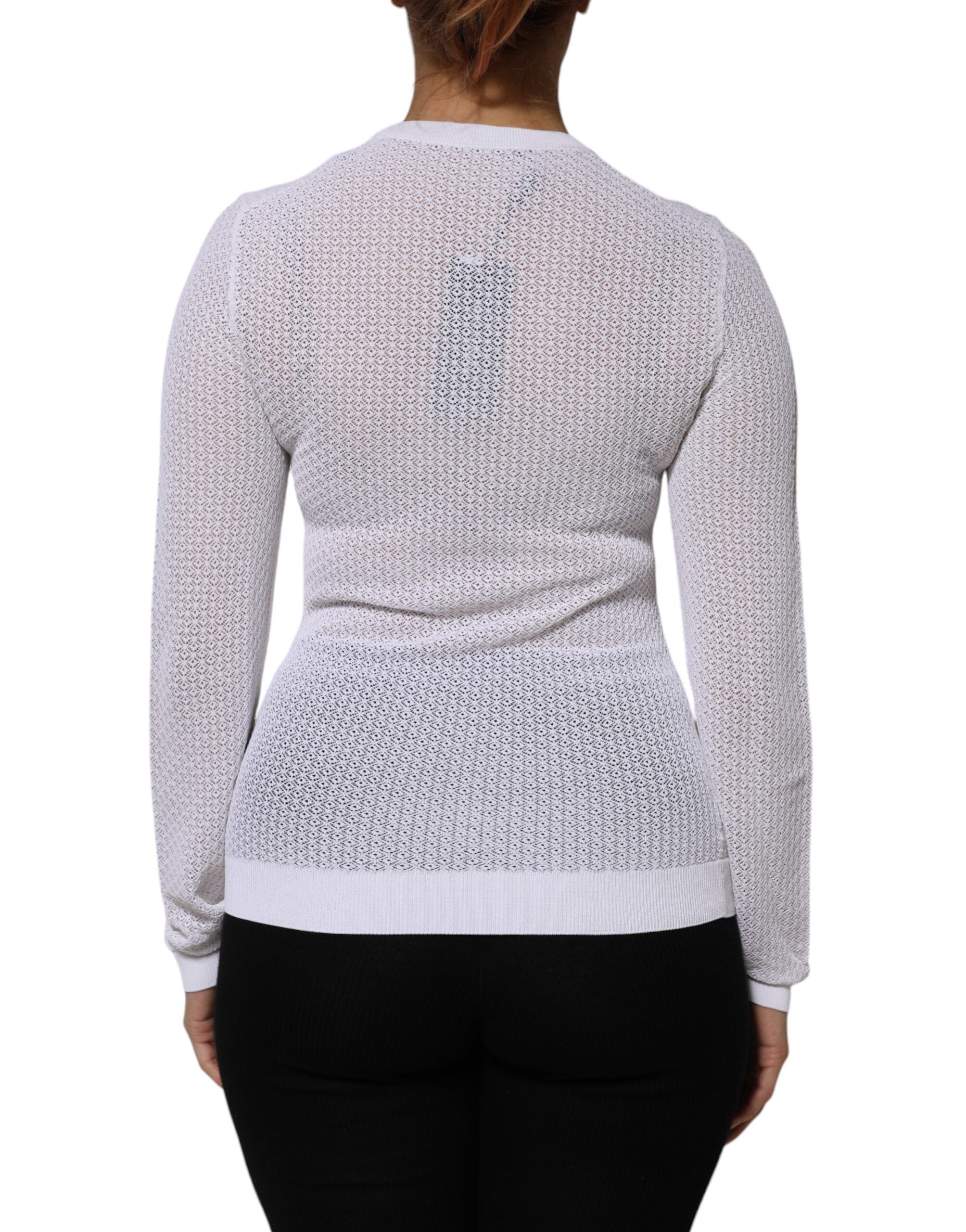Round Neck Long Sleeves Pullover Women's Top - Dolce & Gabbana - Modalova