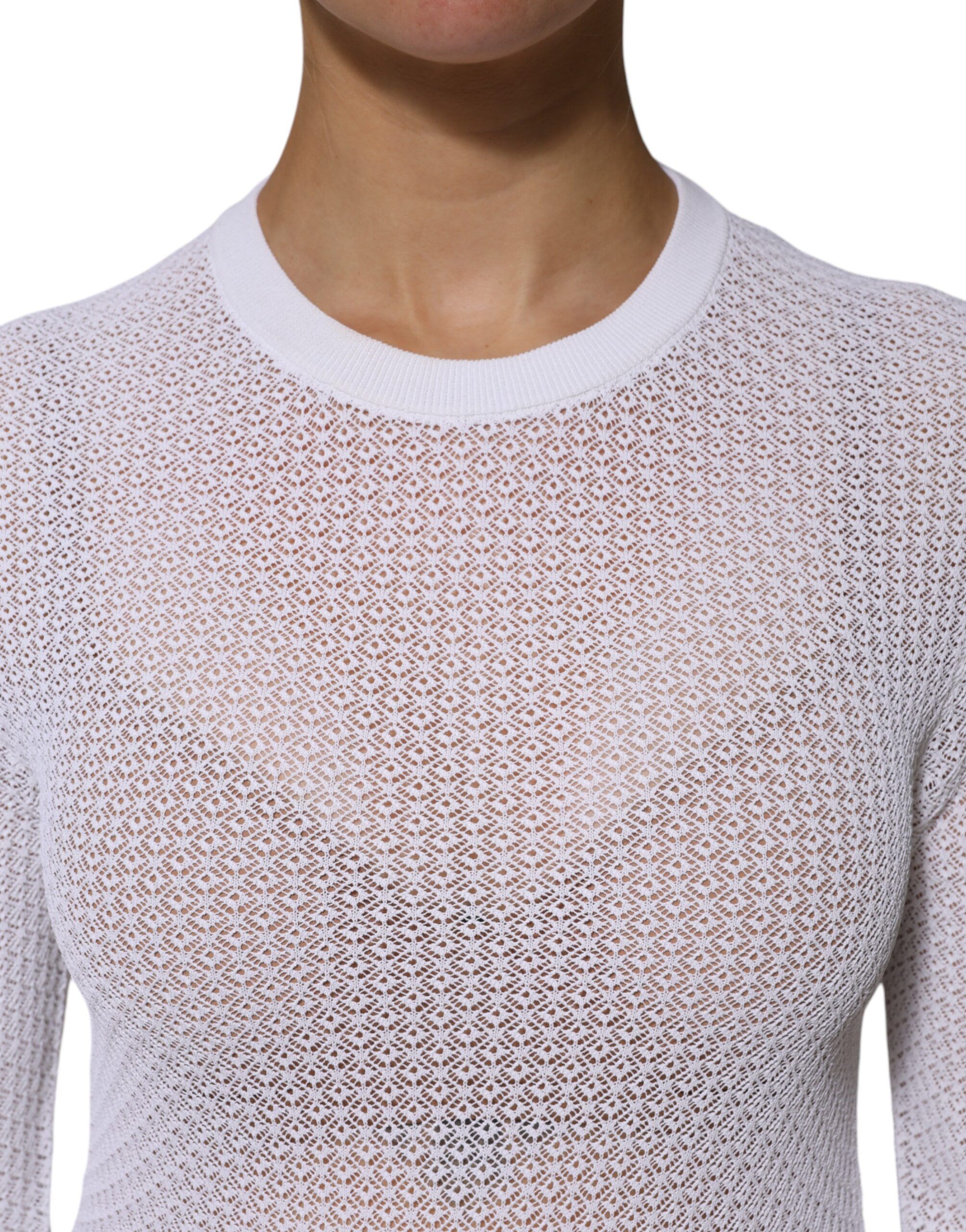 Round Neck Long Sleeves Pullover Women's Top - Dolce & Gabbana - Modalova