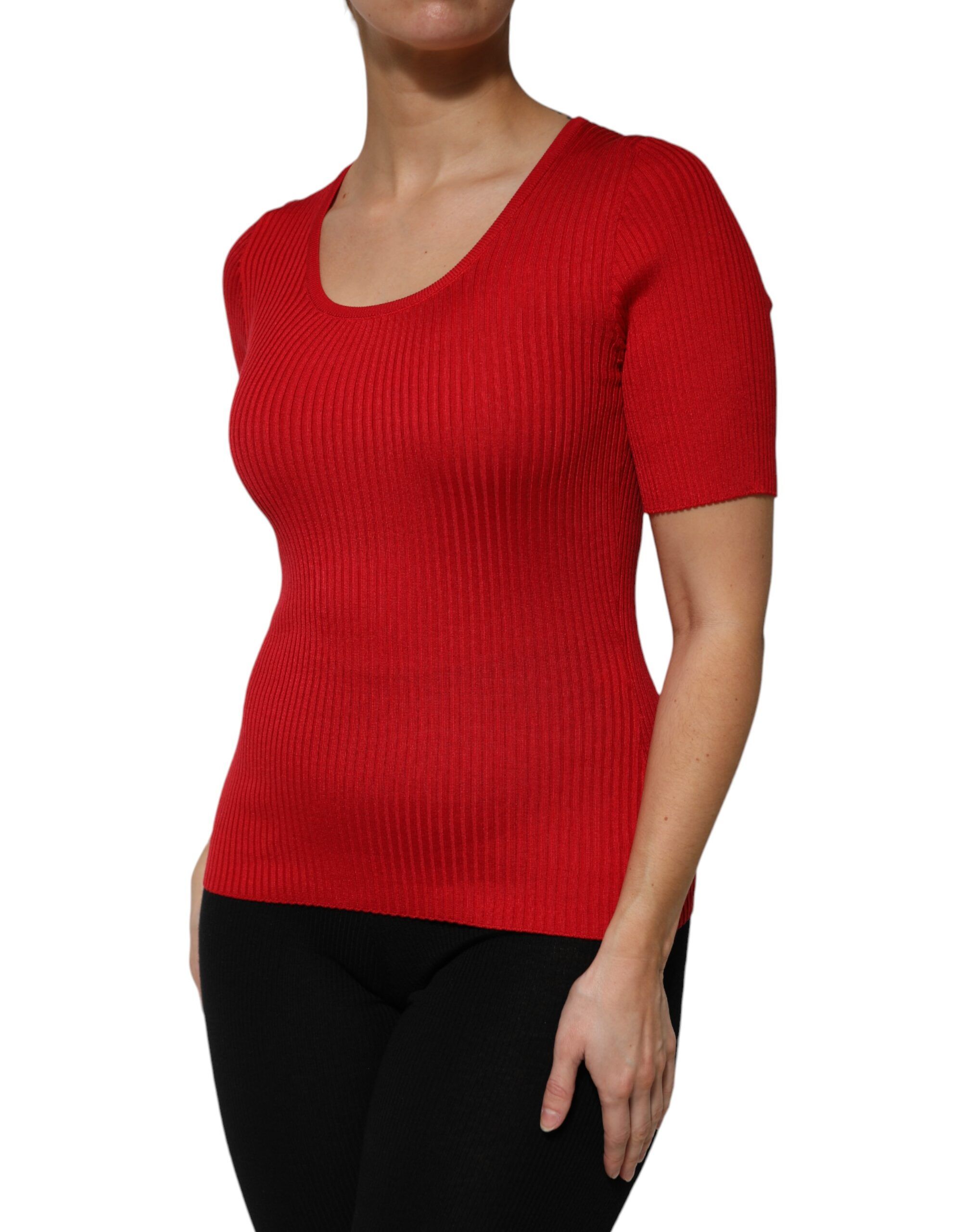 Round Neck Short Sleeves Pullover Women's Top - Dolce & Gabbana - Modalova