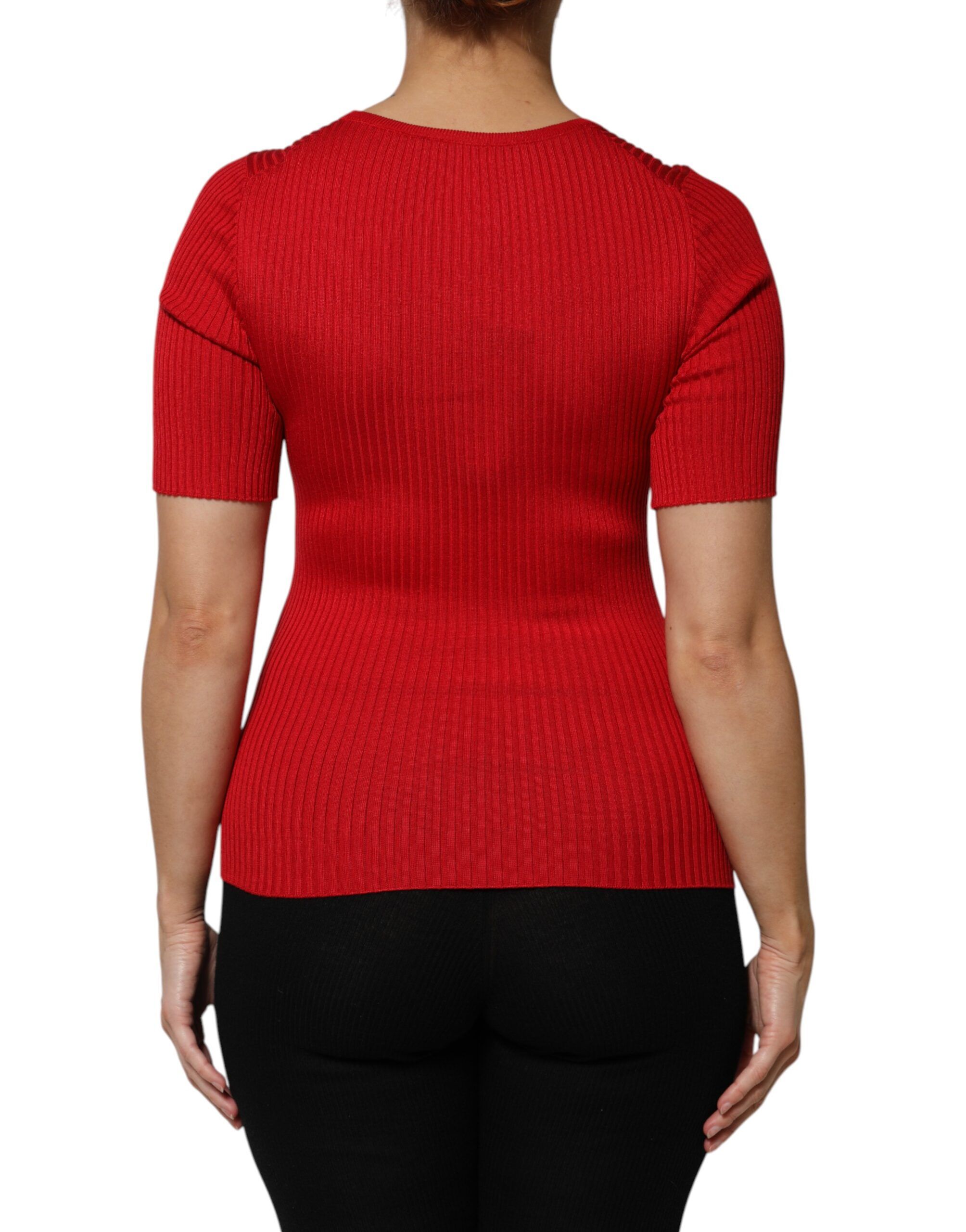 Round Neck Short Sleeves Pullover Women's Top - Dolce & Gabbana - Modalova
