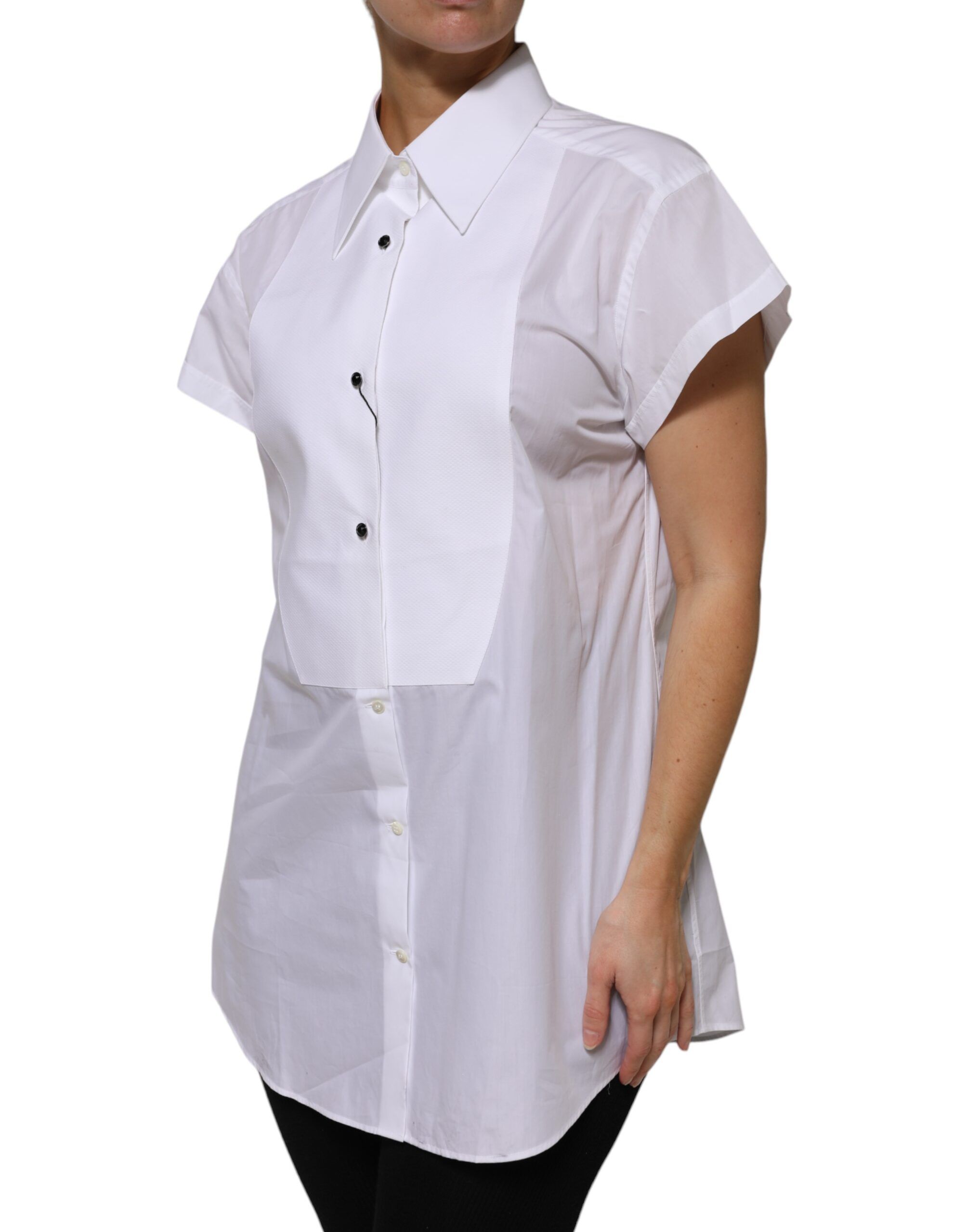Cotton Collared Short Sleeves Women's Top (Pre-Owned) - Dolce & Gabbana - Modalova