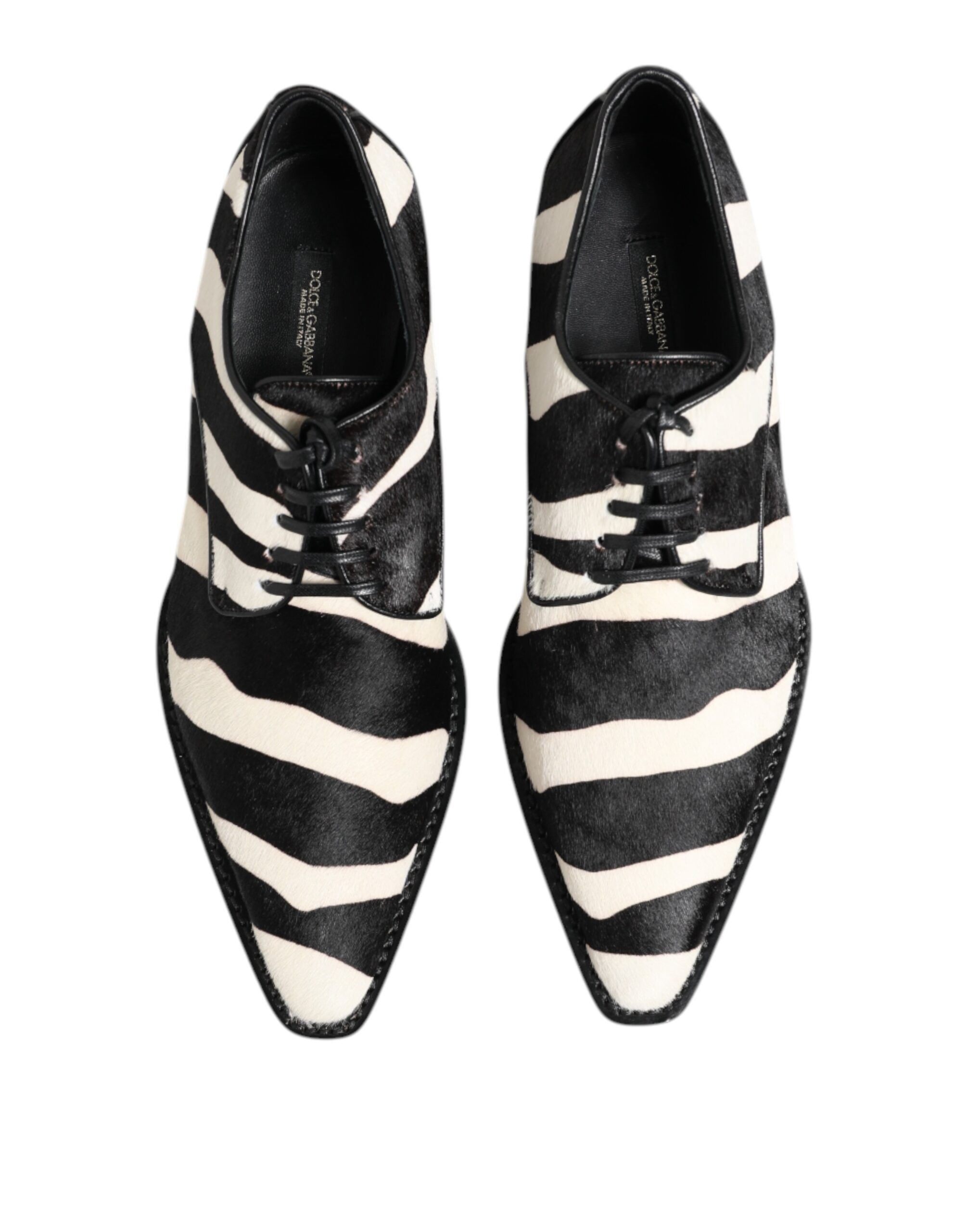 Zebra Pony Fur Dress Men's Shoes - Dolce & Gabbana - Modalova