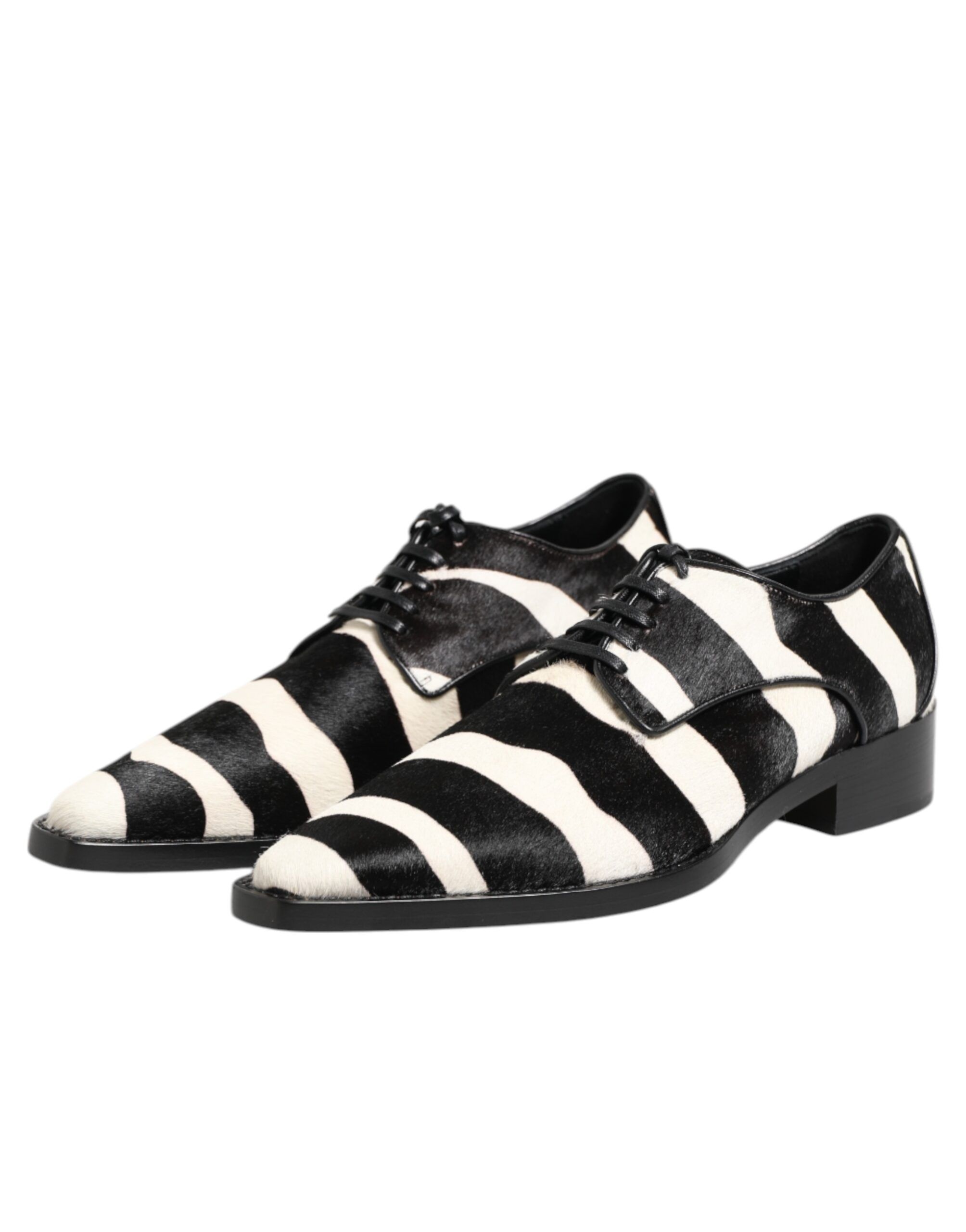 Zebra Pony Fur Dress Men's Shoes - Dolce & Gabbana - Modalova