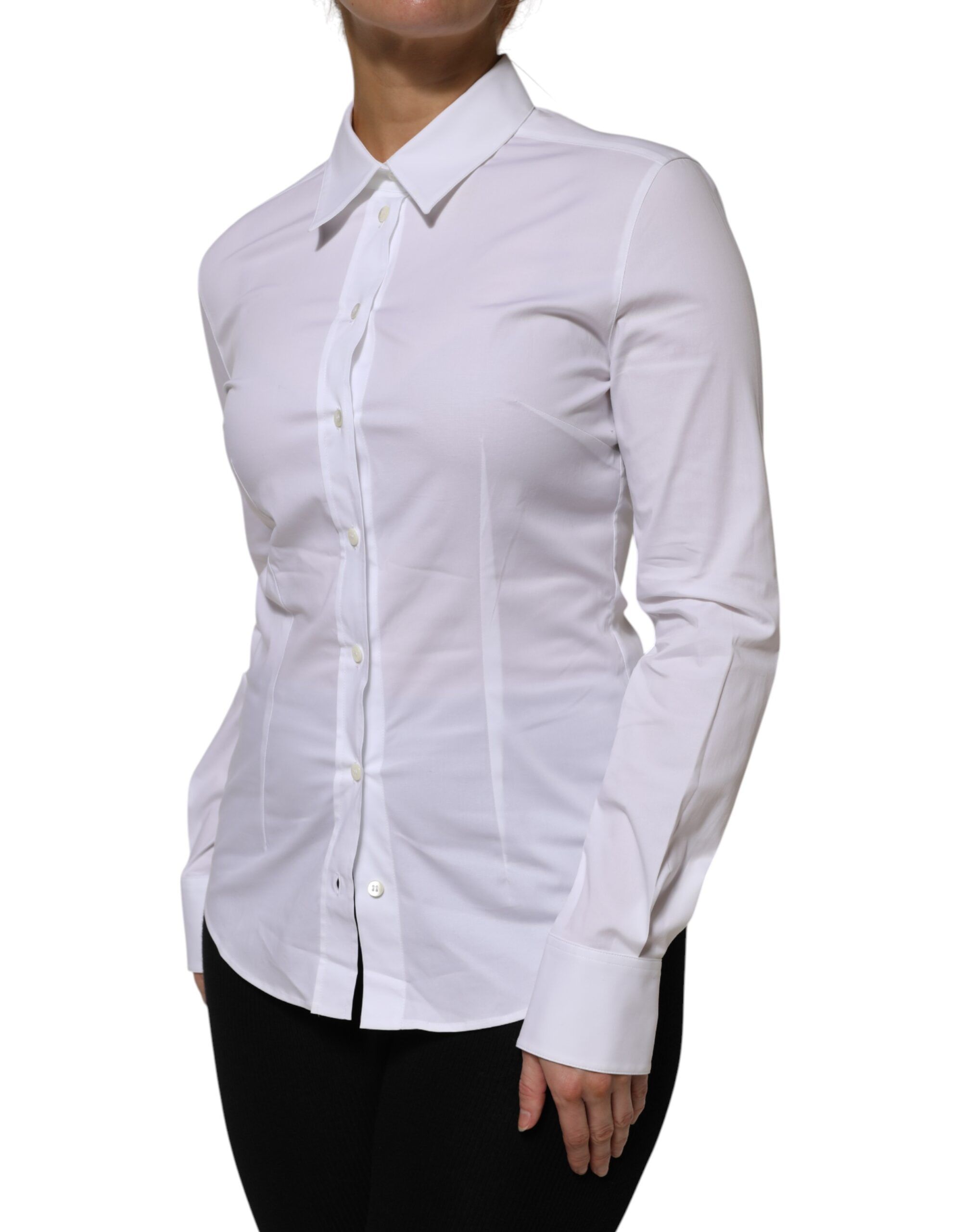 Cotton Collared Long Sleeves Shirt Women's Top (Pre-Owned) - Dolce & Gabbana - Modalova