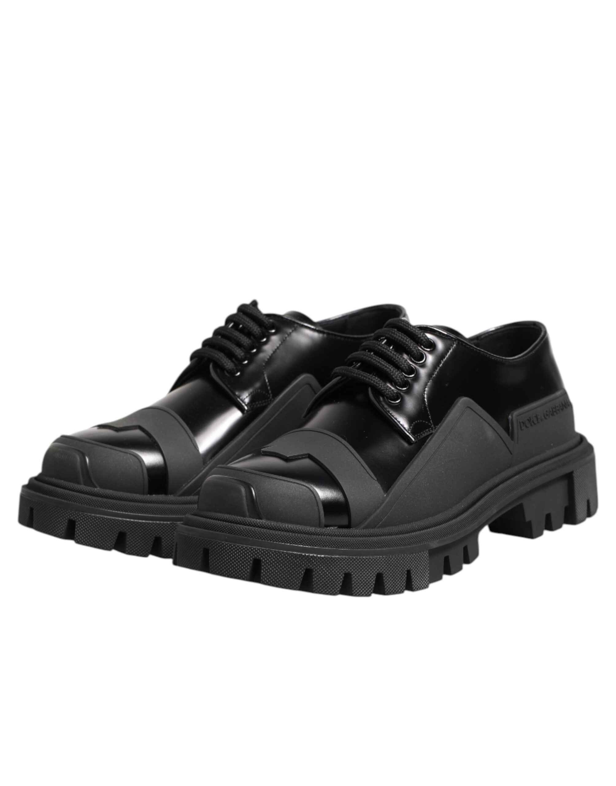 Patent Leather Trekking Derby Men's Shoes - Dolce & Gabbana - Modalova