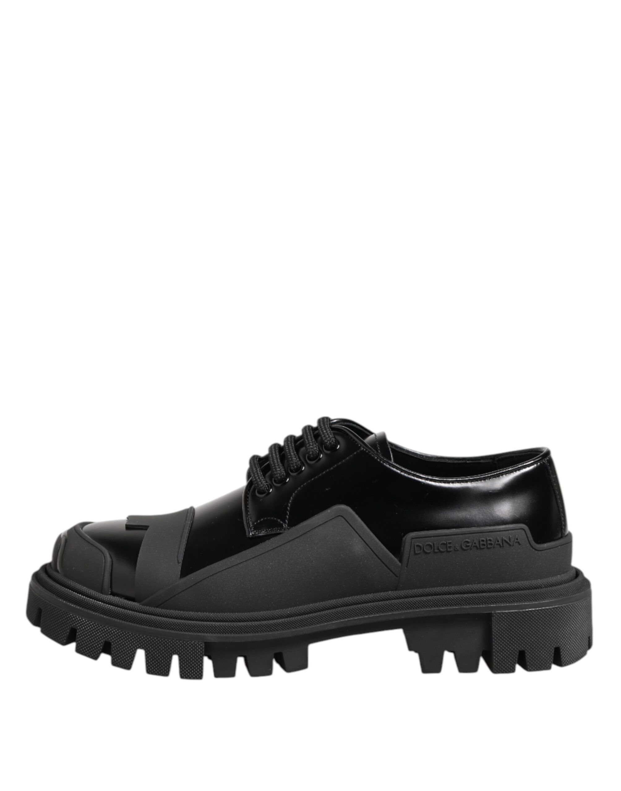 Patent Leather Trekking Derby Men's Shoes - Dolce & Gabbana - Modalova