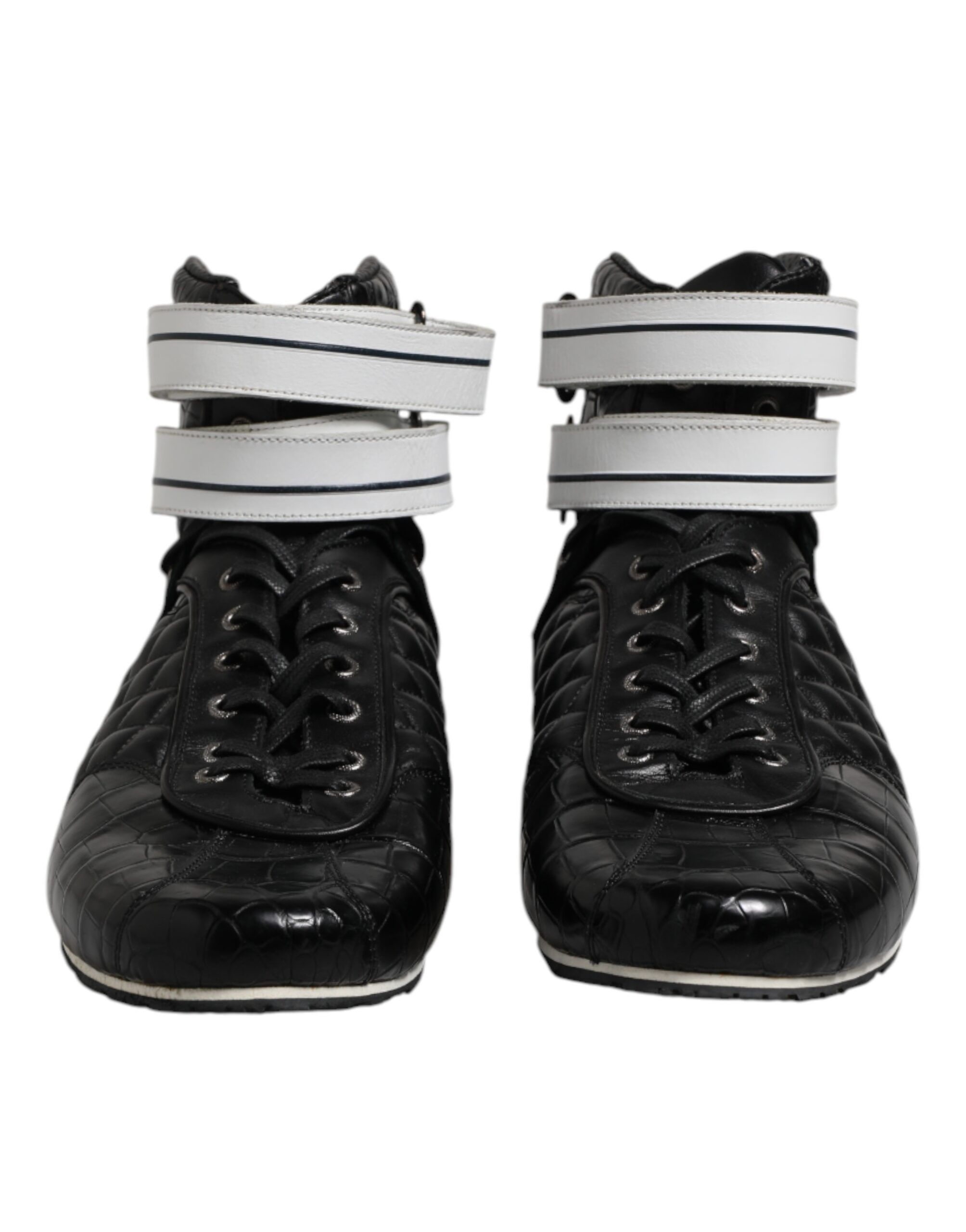 Quilted Leather Lace Up Sneakers Men's Shoes - Dolce & Gabbana - Modalova