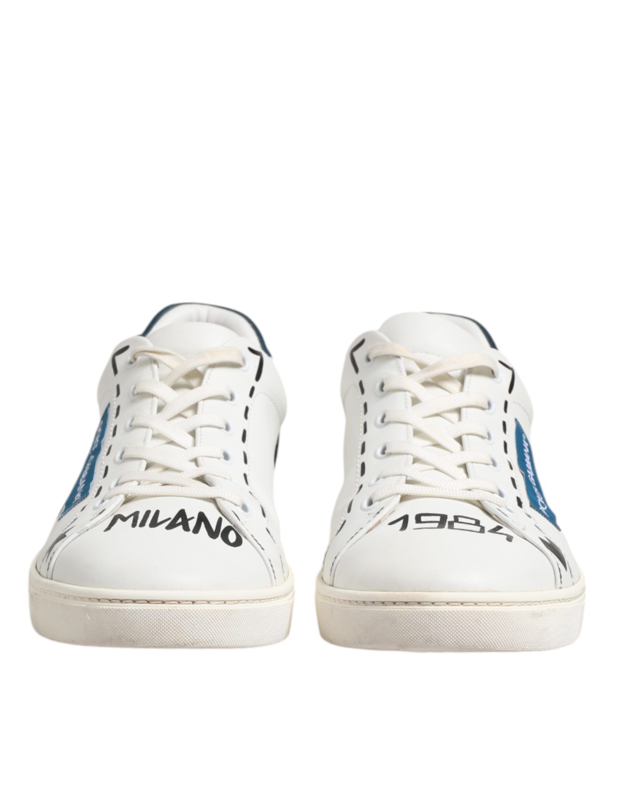 Leather Printed Low Top Sneakers Men's Shoes (Pre-Owned) - Dolce & Gabbana - Modalova