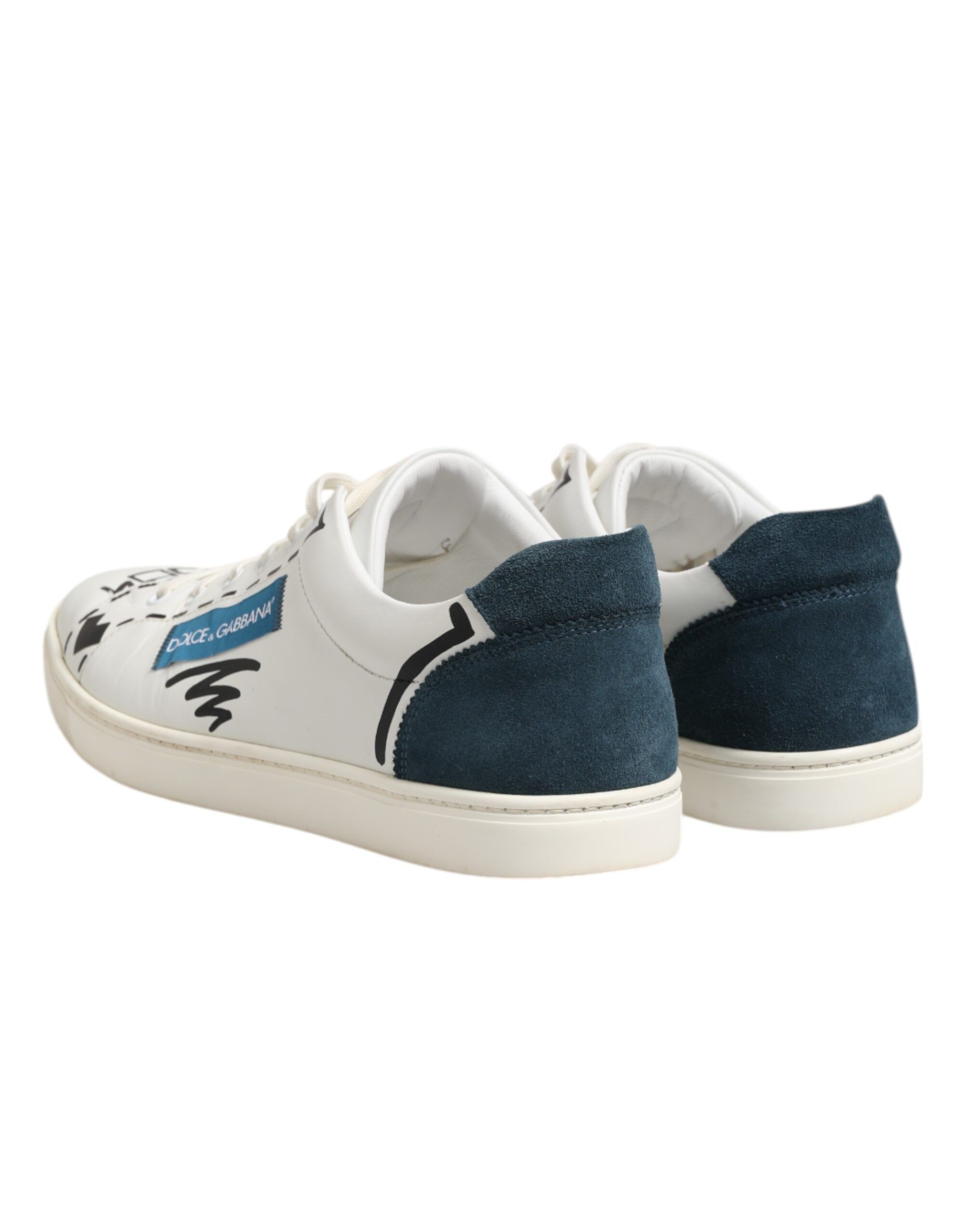 Leather Printed Low Top Sneakers Men's Shoes (Pre-Owned) - Dolce & Gabbana - Modalova
