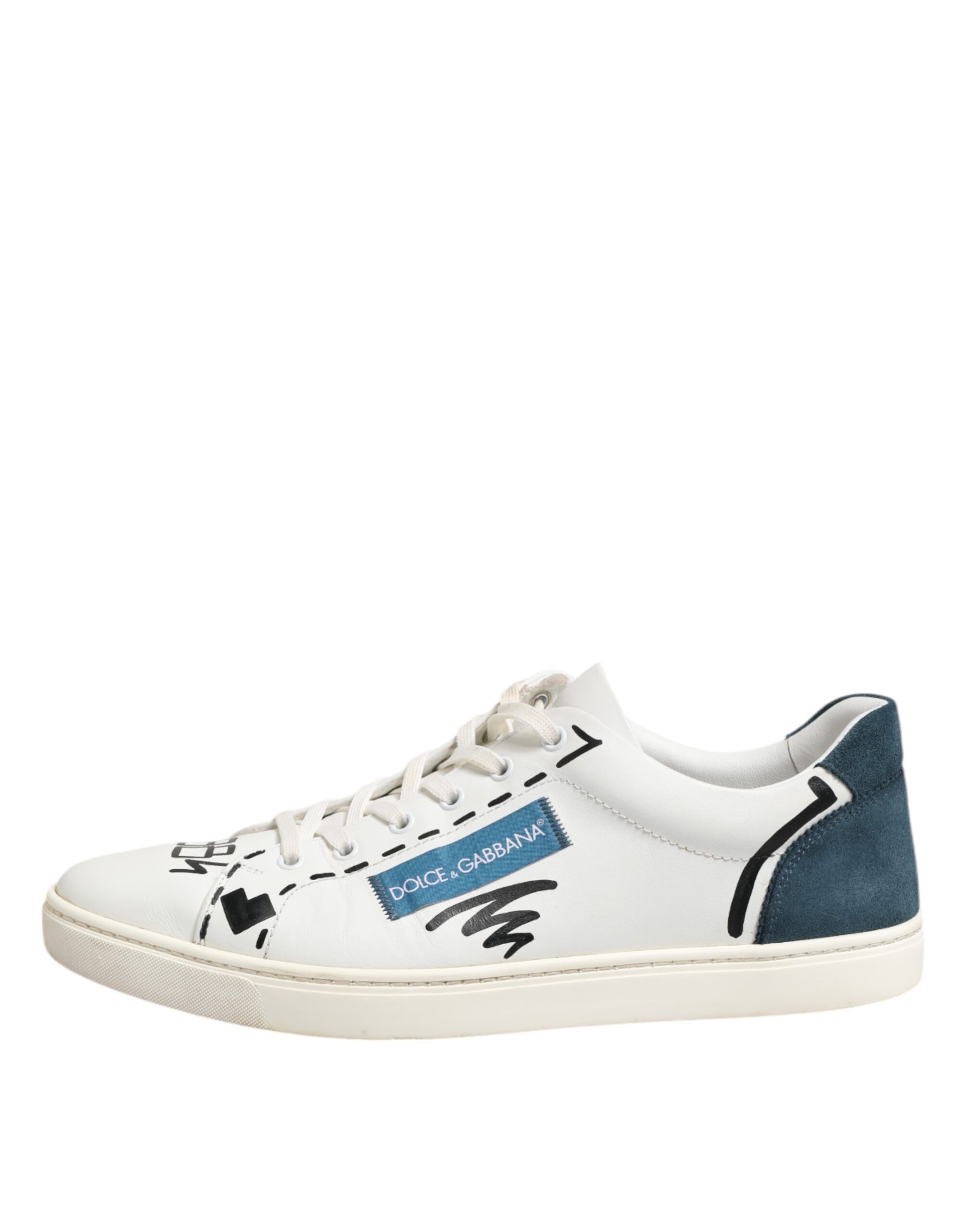 Leather Printed Low Top Sneakers Men's Shoes (Pre-Owned) - Dolce & Gabbana - Modalova