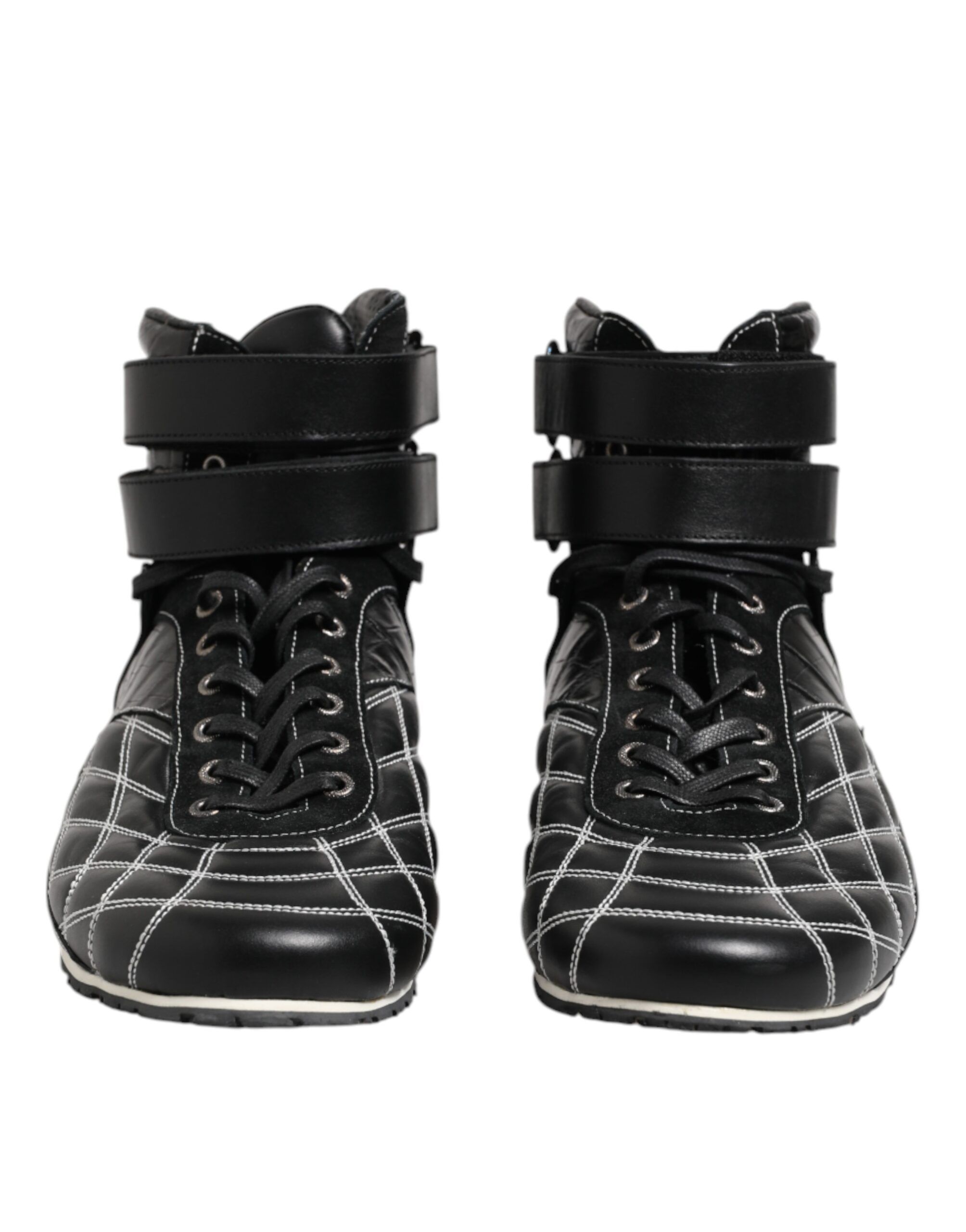Quilted Leather Lace Up Sneakers Men's Shoes - Dolce & Gabbana - Modalova