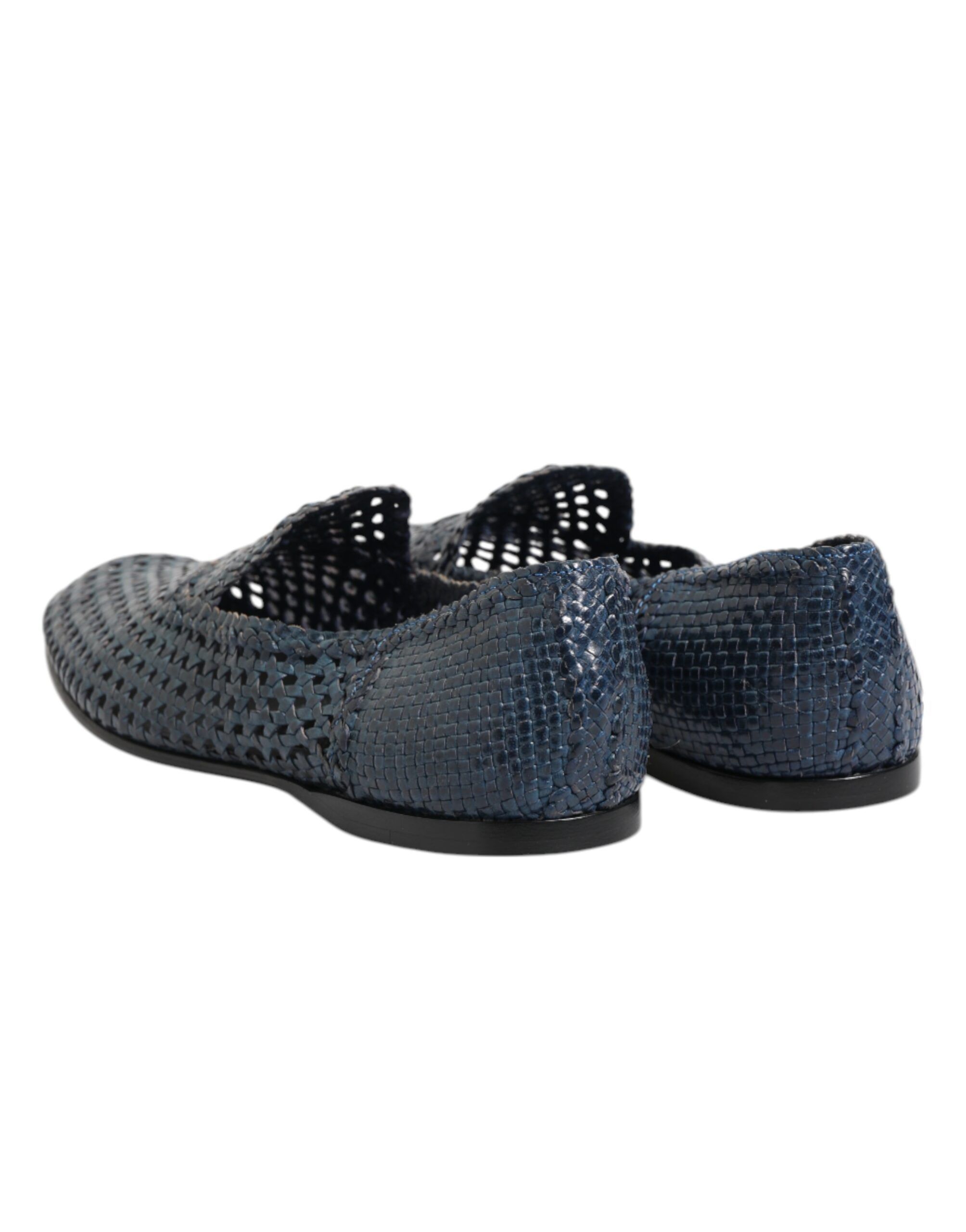 Woven Leather Slip On Loafers Men's Shoes - Dolce & Gabbana - Modalova