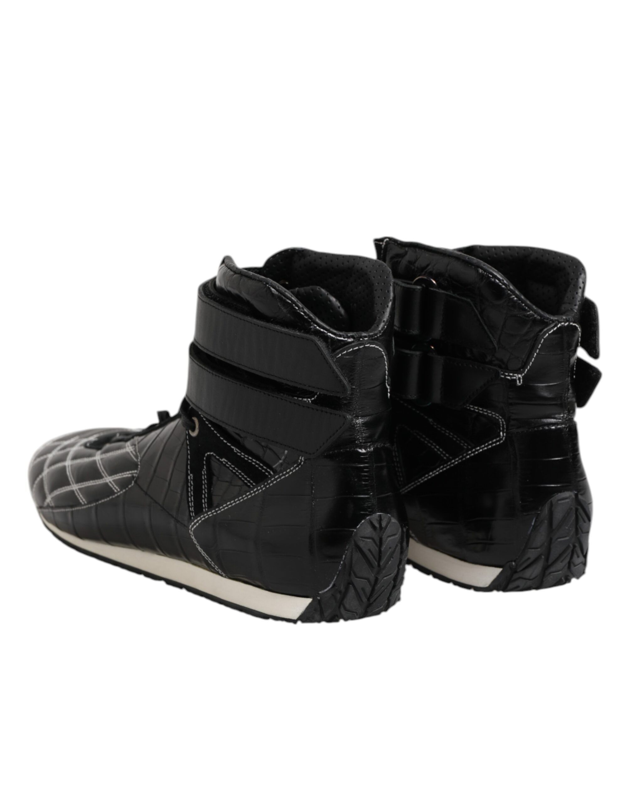 Quilted Leather Lace Up Sneakers Men's Shoes - Dolce & Gabbana - Modalova