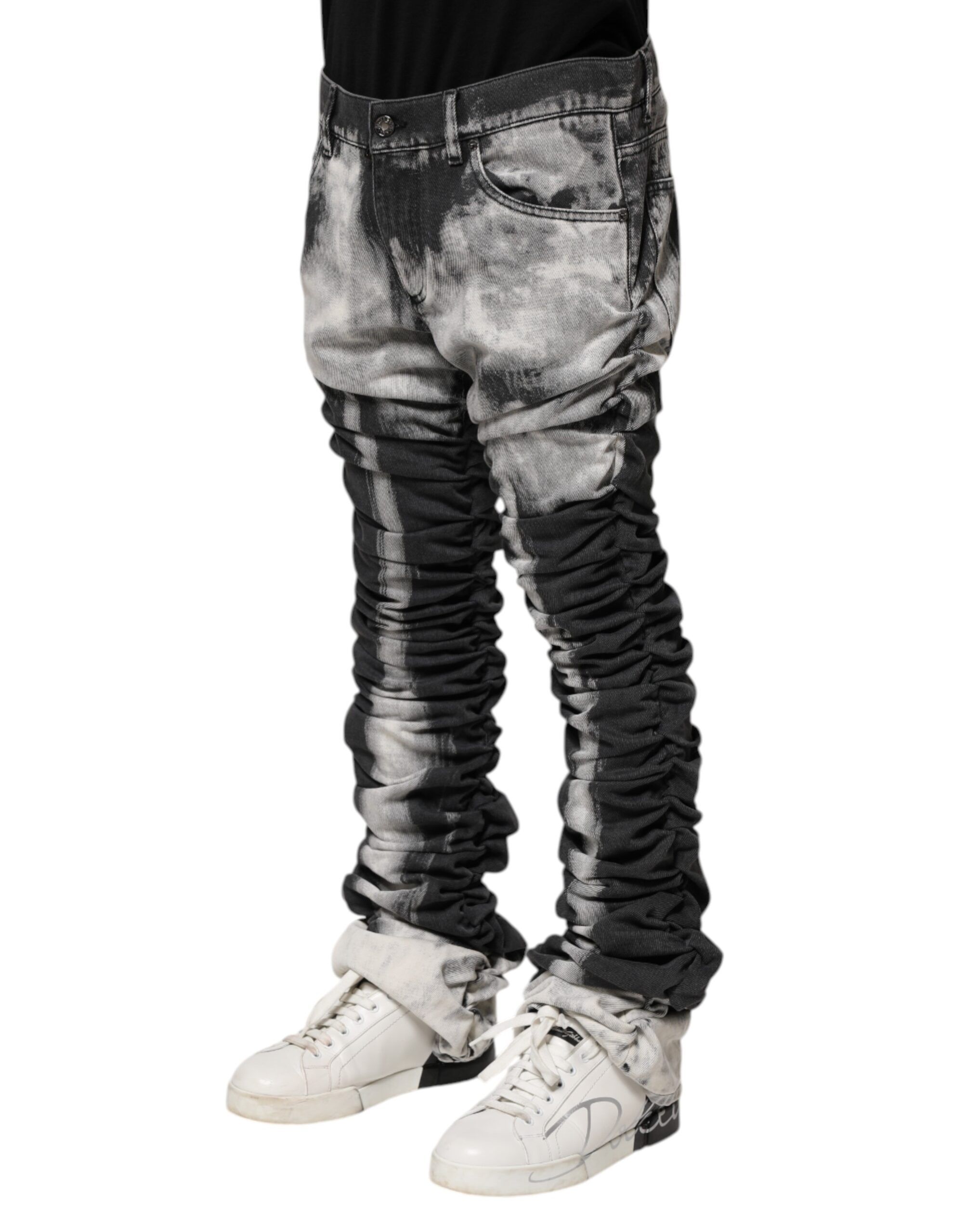 Tie Dye Straight Denim Men's Jeans - Dolce & Gabbana - Modalova